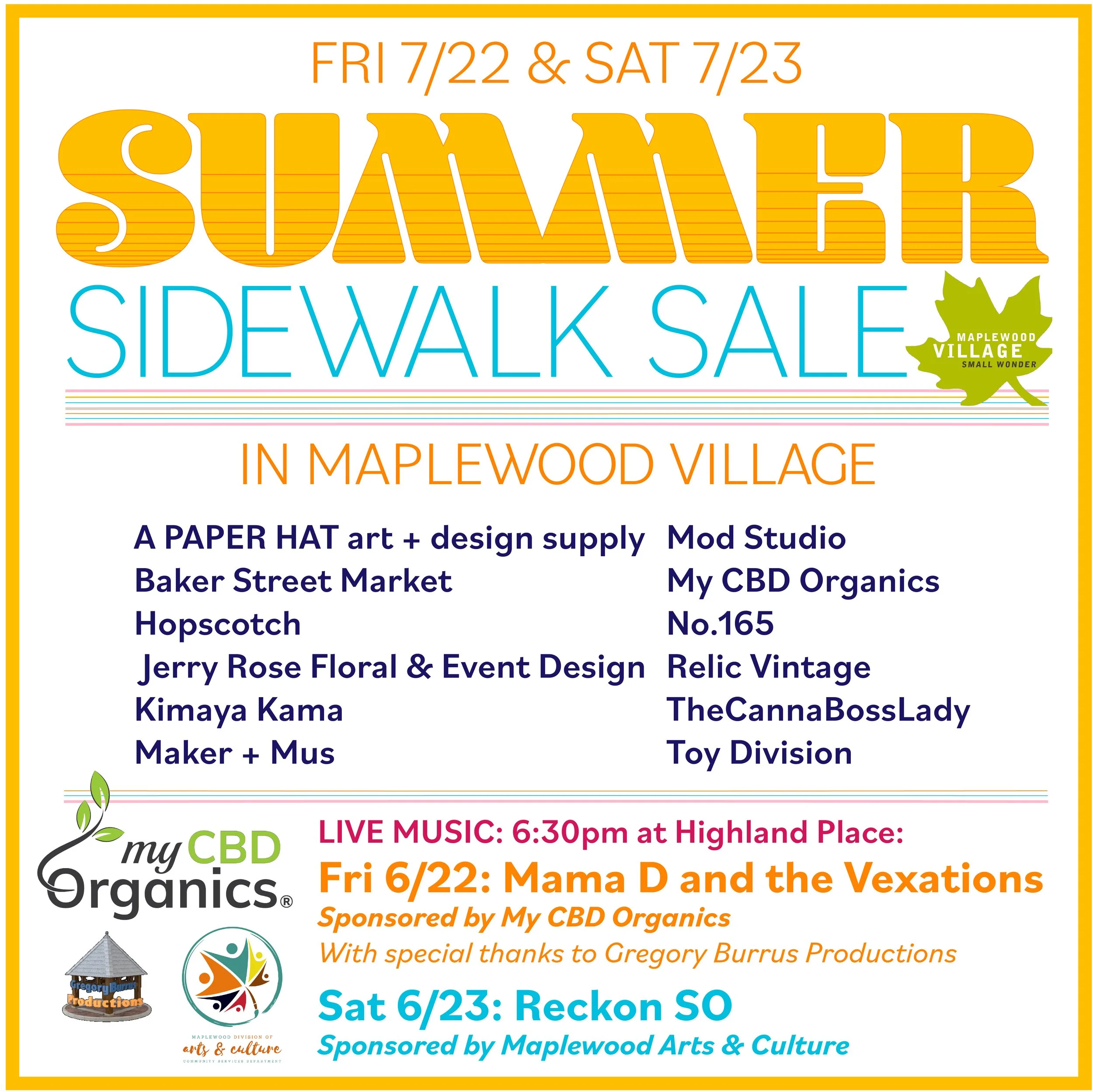 Summer Side Walk Sale!