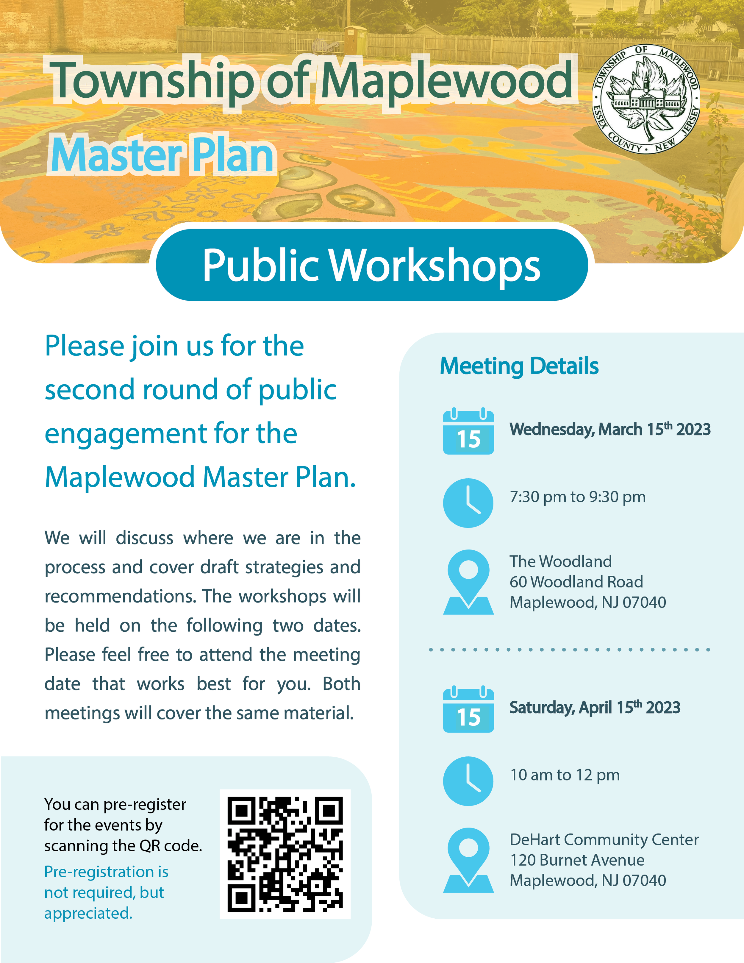 Maplewood Township Master Plan Public Workshops
