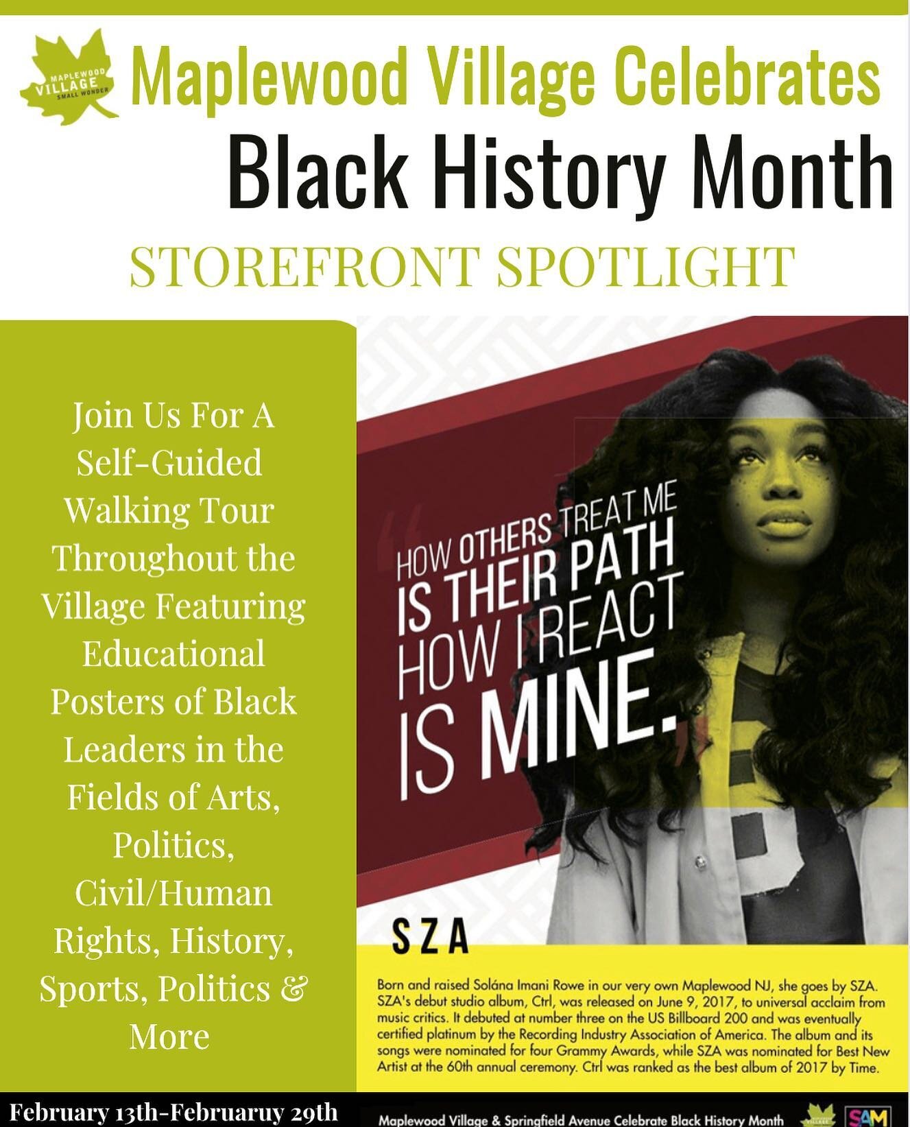Join Us For Our Black History Storefront Spotlight!
&bull;
22 Business within the Village have come together to honor &amp; educate upon black leadership &amp; contribution by placing a poster in there storefront featuring black leaders throughout th