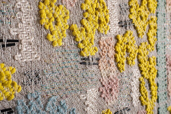 Close ups for you babes. Get lost in the details. 
.
.
.
.
.
.
.
.
.
.
.
.
.
.
.
.
#weaving #tapestryweaving #tapestry #wallhanging #fiberart #cotton #wool #linen #weaver #art #lfk #interiors #abstractart #colors #artist #womanartist