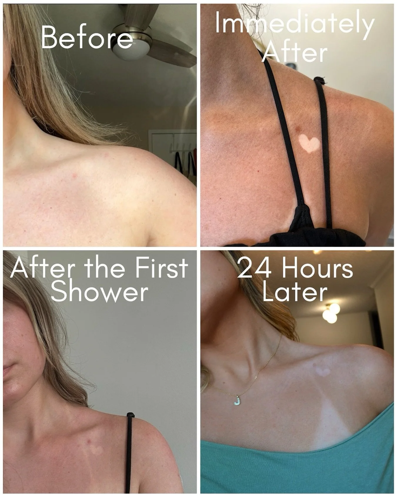 Spray tan results using the @nudaprofessional rapid solution in Milkshake 💜🍦

After the first shower, it can be discouraging when the tan isn&rsquo;t as deep as you intended, but don&rsquo;t worry! Even after the initial shower (with no soap) the t