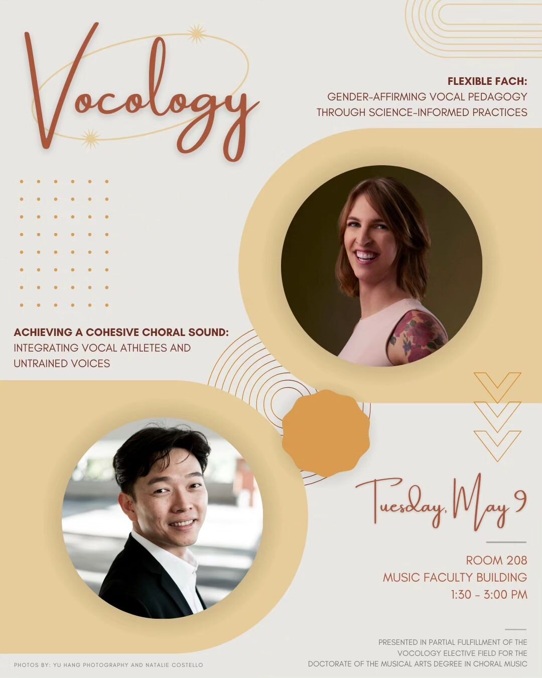 Join me and my wonderful colleague @nic.tham as we present our final Vocology Capstone projects. THIS TUESDAY at 1:30pm in MUS208. It's gonna be a good time! See you there!

Photography by:
@yuhang_photography (Nic)
@natcostellophoto (Stevie)