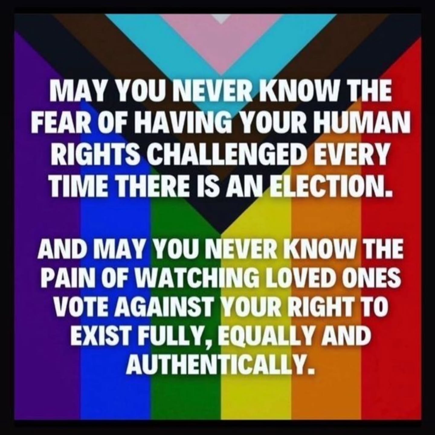 Today I have no words of comfort for myself, my community, and all other marginalized peoples who were drowned out by hate and apathy yesterday. 

I offer only this&mdash;shame on those of you who chose hate over progress. Shame on you for choosing t