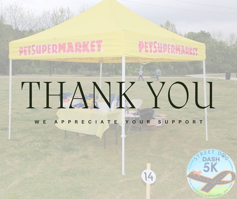 A heartfelt thank you to all our incredible supporters, vendors, and volunteers who made the Street Dog Dash 5K a success! Your generosity and dedication helped make a difference in the lives of our furry friends. 

Special thanks to our raffle donor