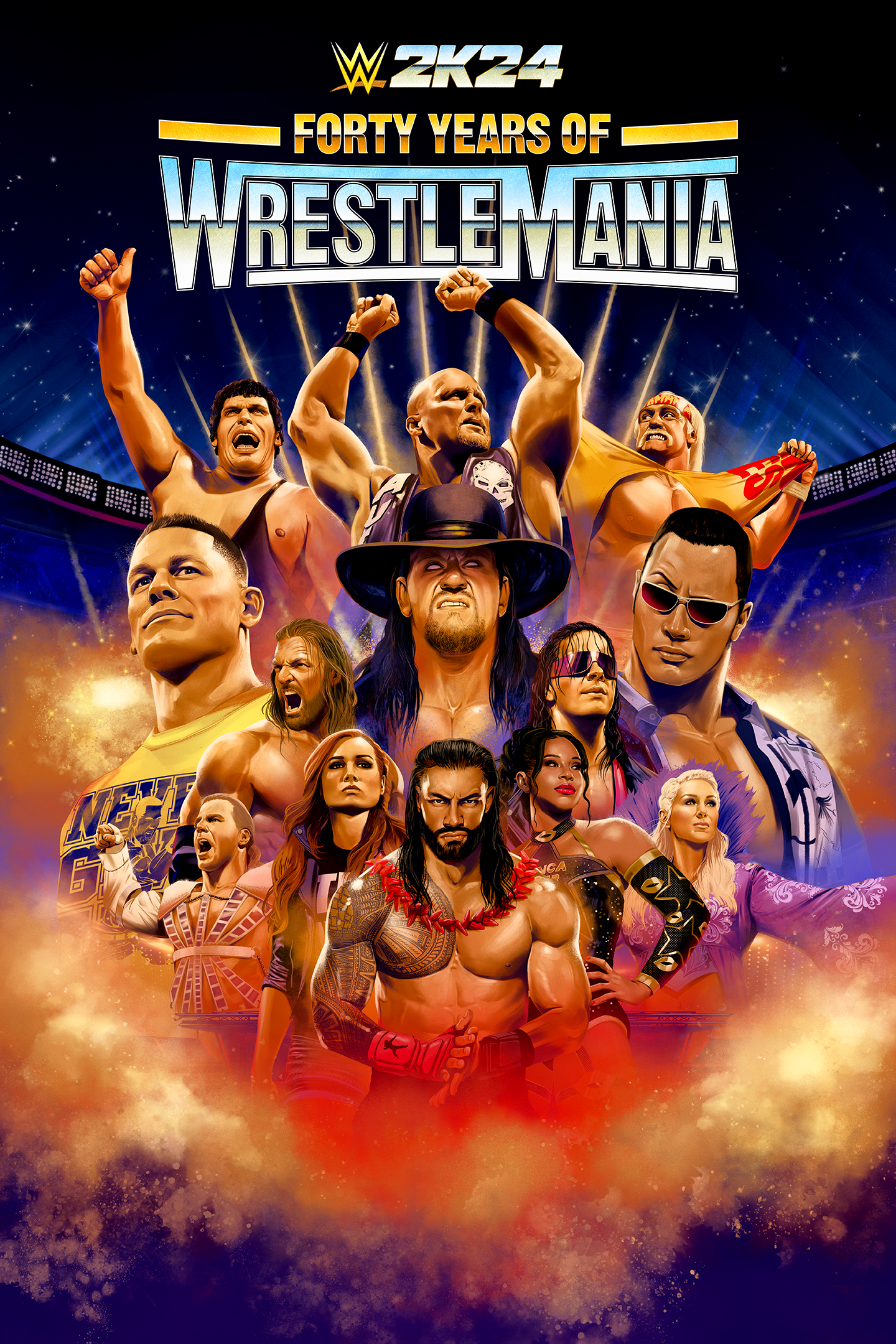 WWE 2K24 Forty Years of WrestleMania Cover Art.png