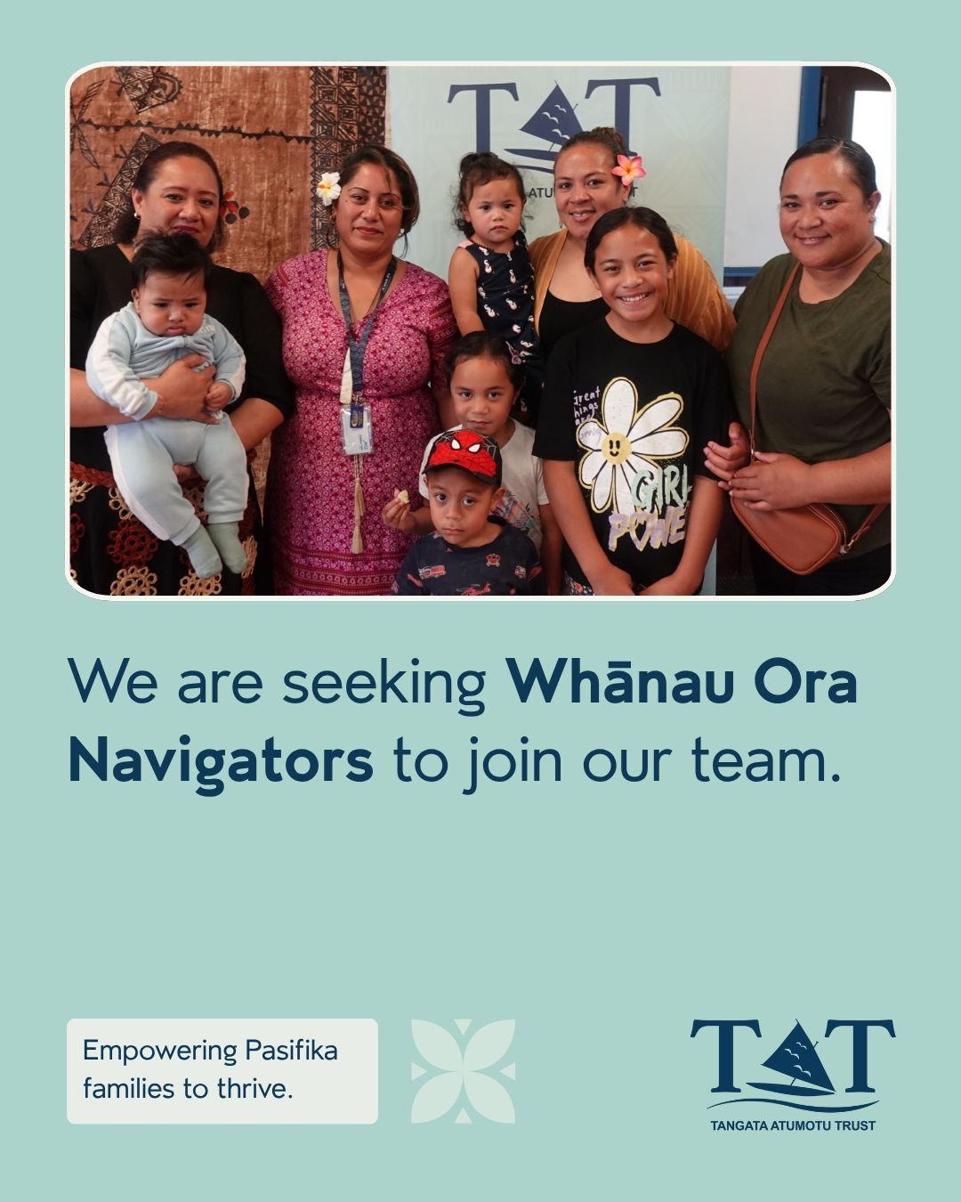 Passionate about uplifting Pasifika families?  We're looking for two full-time Whānau Ora Navigators to join our Christchurch team 👨🏾&zwj;👩🏾&zwj;👧🏾&zwj;👦🏾 

Join us in a vital role where you&rsquo;ll walk alongside Pasifika families, empoweri
