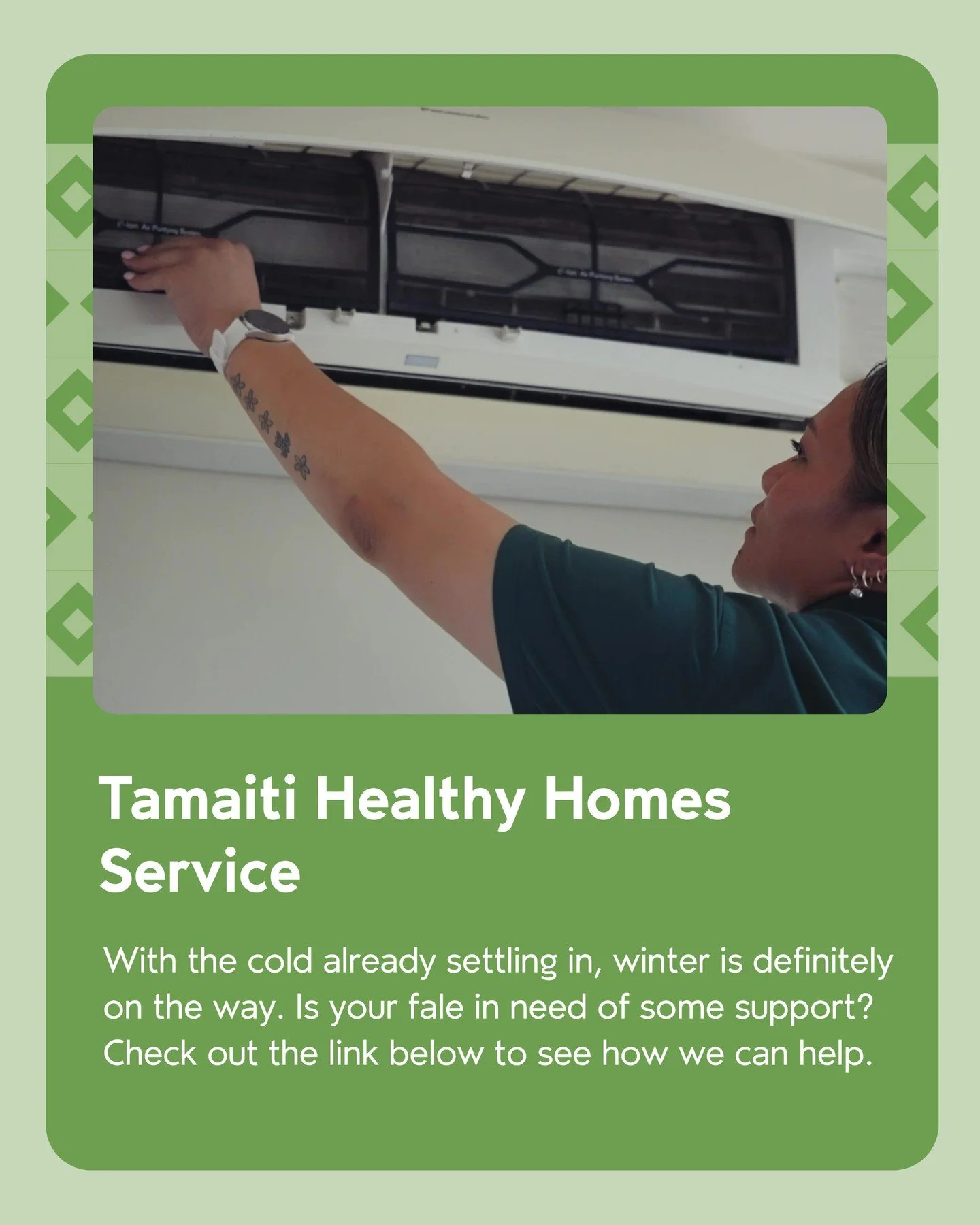 Our Tamaiti Healthy Homes service is free ✅ 
We can help make your home warmer, healthier, and safer this winter👇🏽