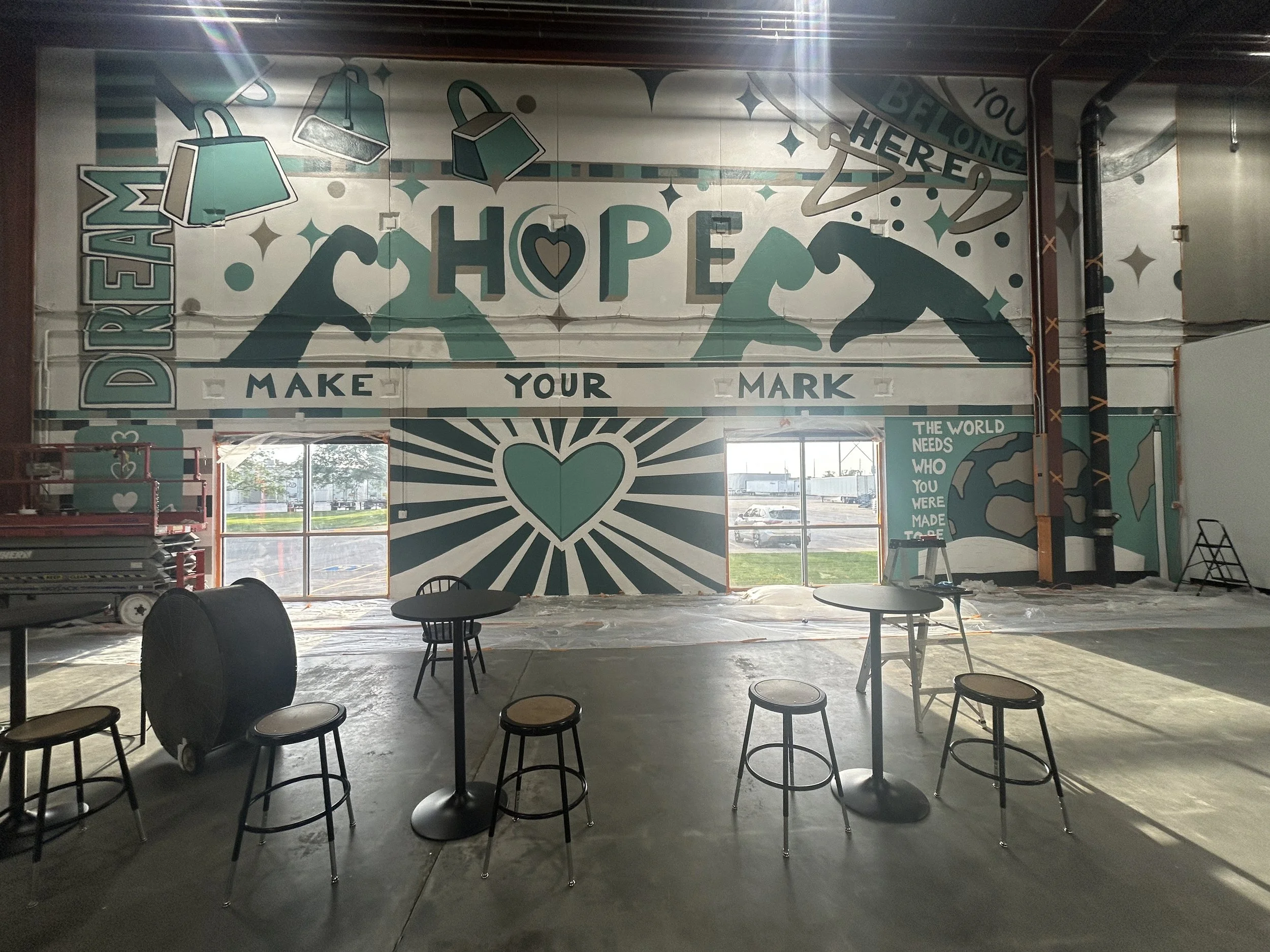 20ft x 50ft Community Mural (volunteers included)