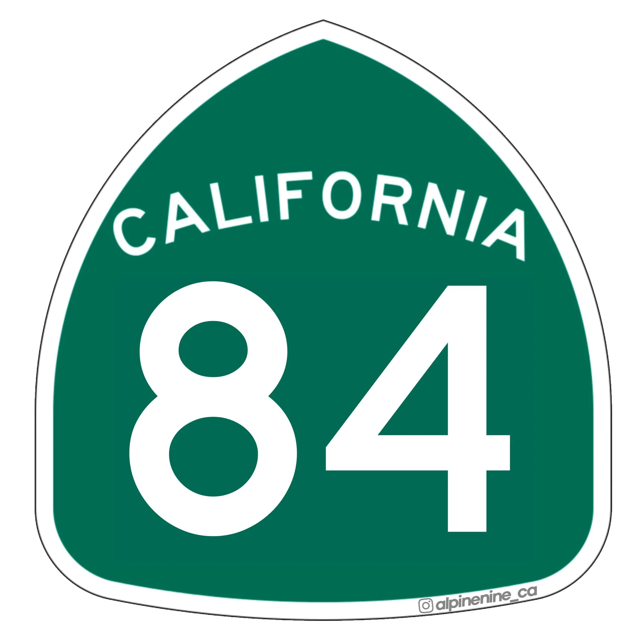 HIGHWAY 84 SIGN DECALS 2 PACK