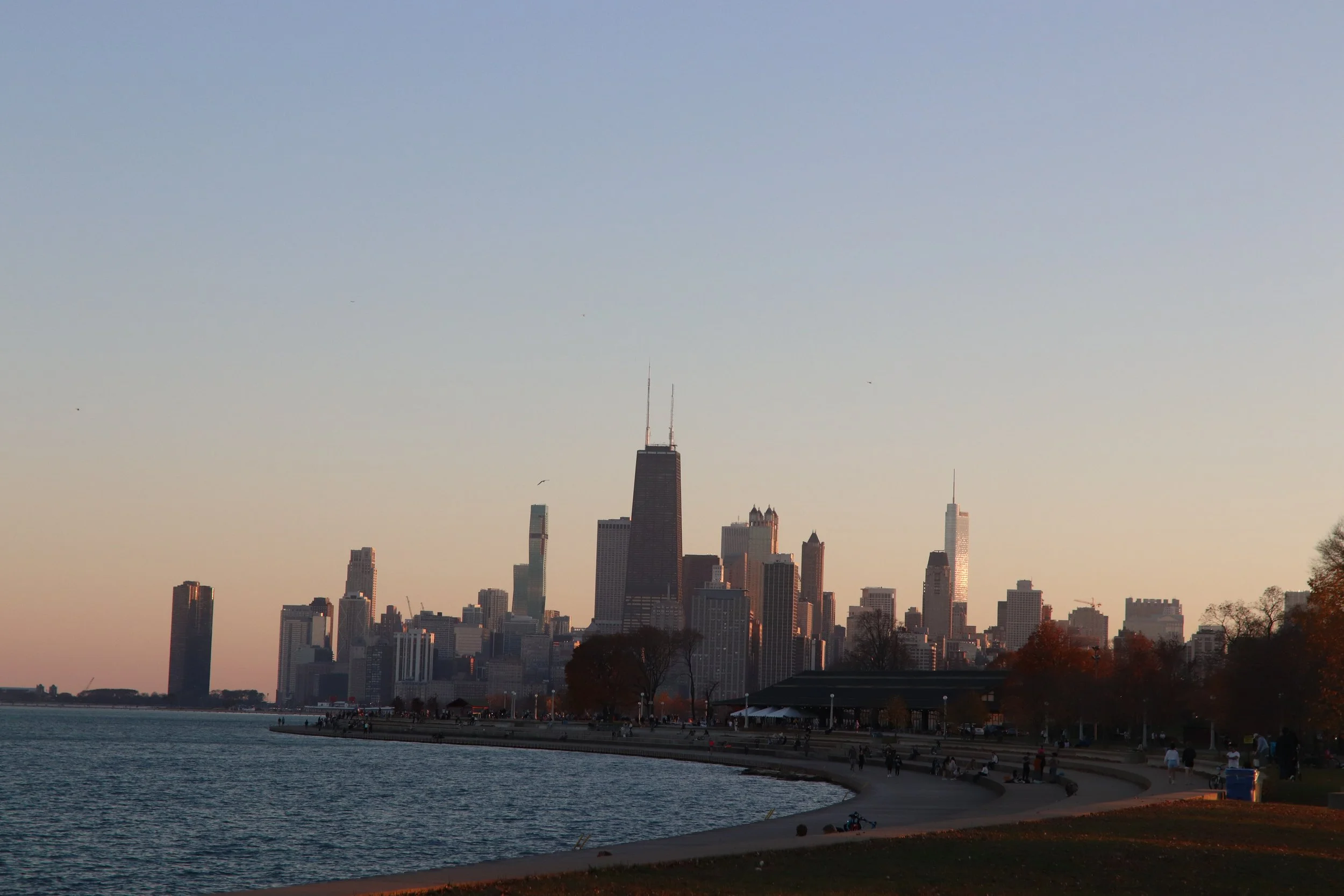 Chicago Skyline @ Sunset 