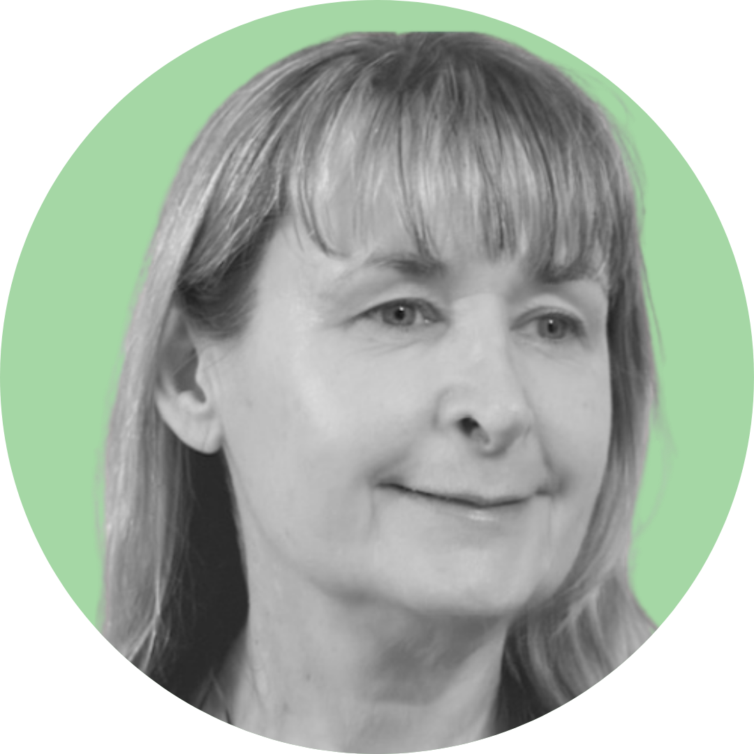 Peta Johnson headshot on magenta background