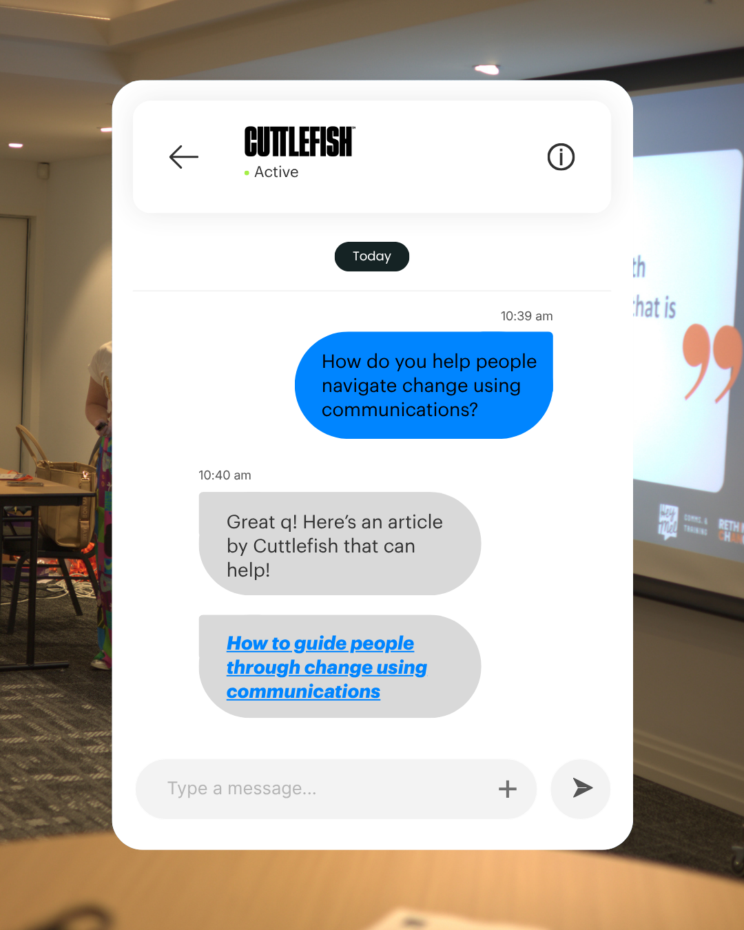 Helping people navigate change using communications