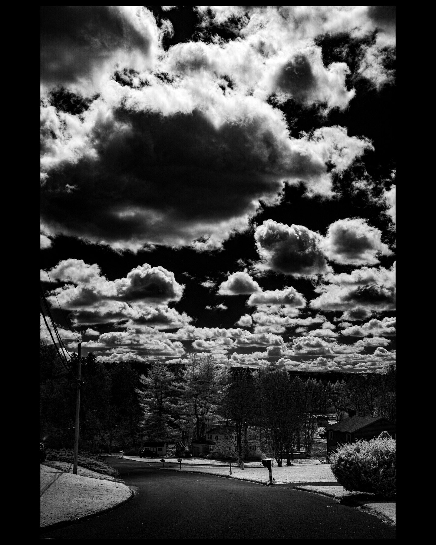 clouds from the past few weeks

photographed in infrared

.

.

.

#infraredphotography #abstractart #cloudstagram #experimentalphotography #experimentalphoto #filmisalive #filmfeed #cloudappreciationsociety #bnw_of_our_world #cloudscapes #fadedworld
