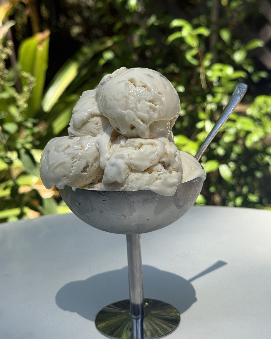 Coconut saffron ice cream