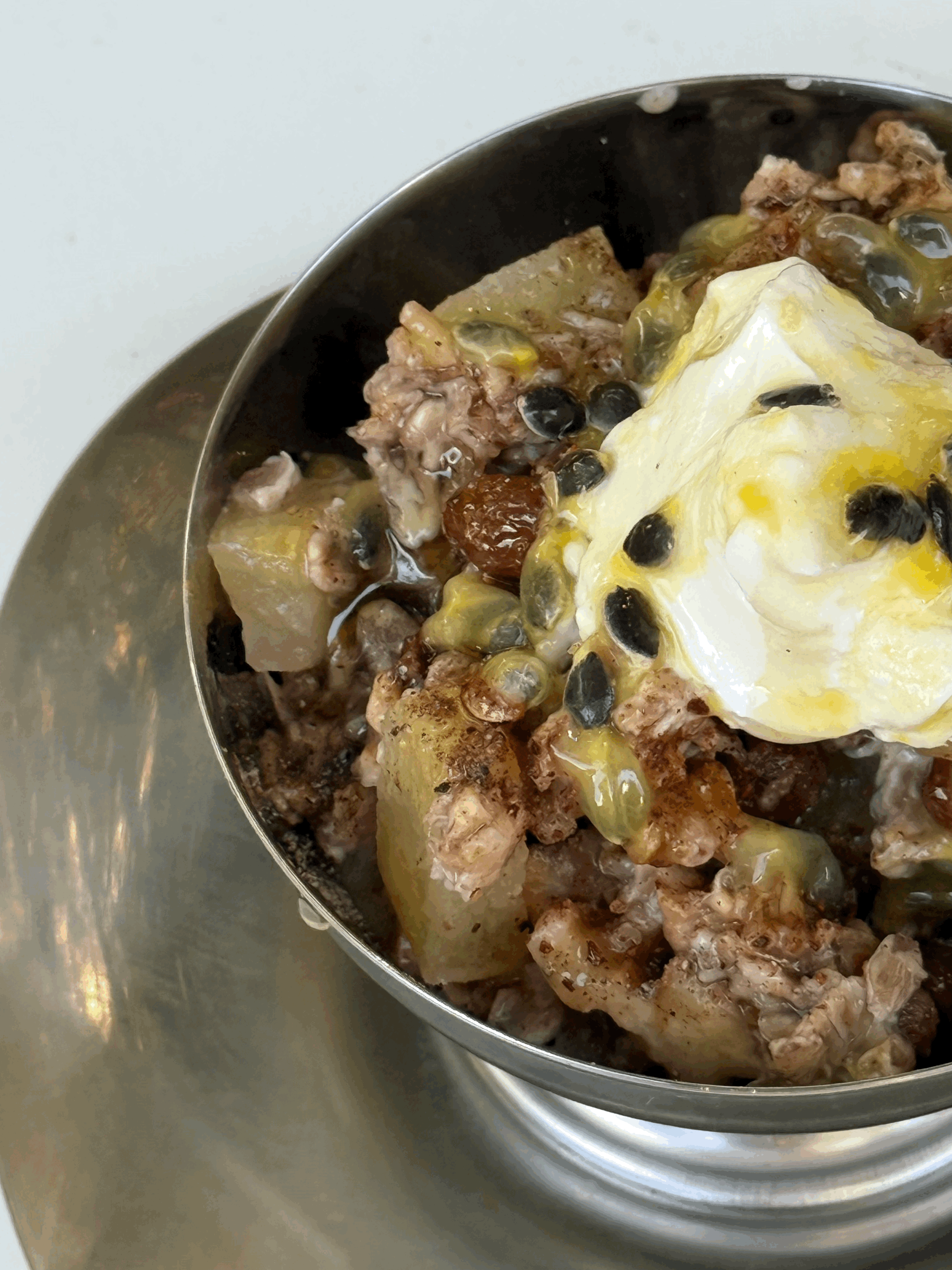 Ayurvedic stewed apple  breakfast oats