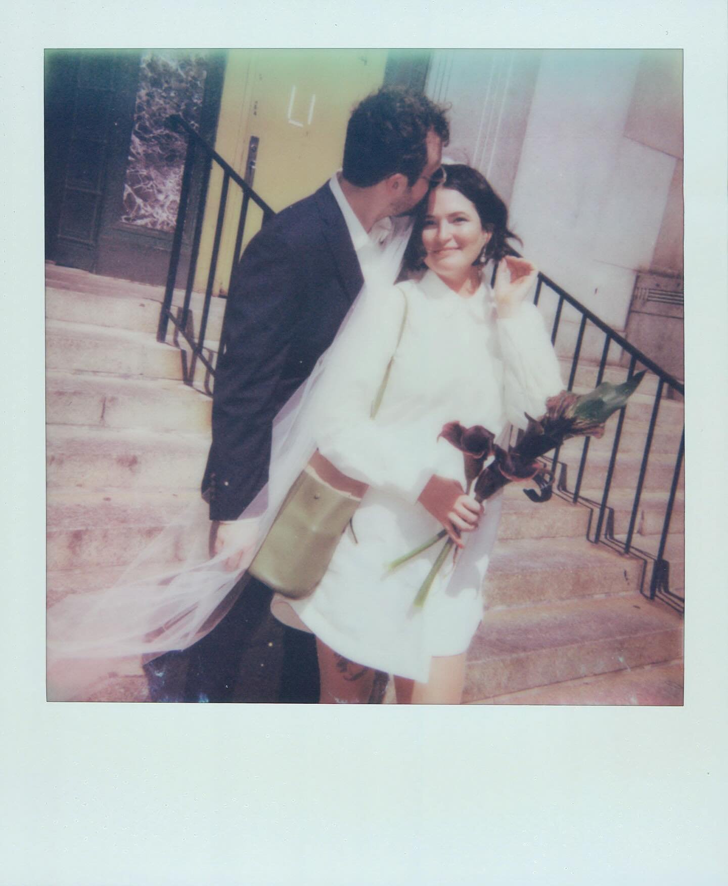 We woke up to previews of our elopement from @baileestarrphoto!! 💘 What a gem she is. I couldn&rsquo;t decide what to post before we head to the market in Porto but here are two sweet Polaroids. Many many more to come. 05.08.24