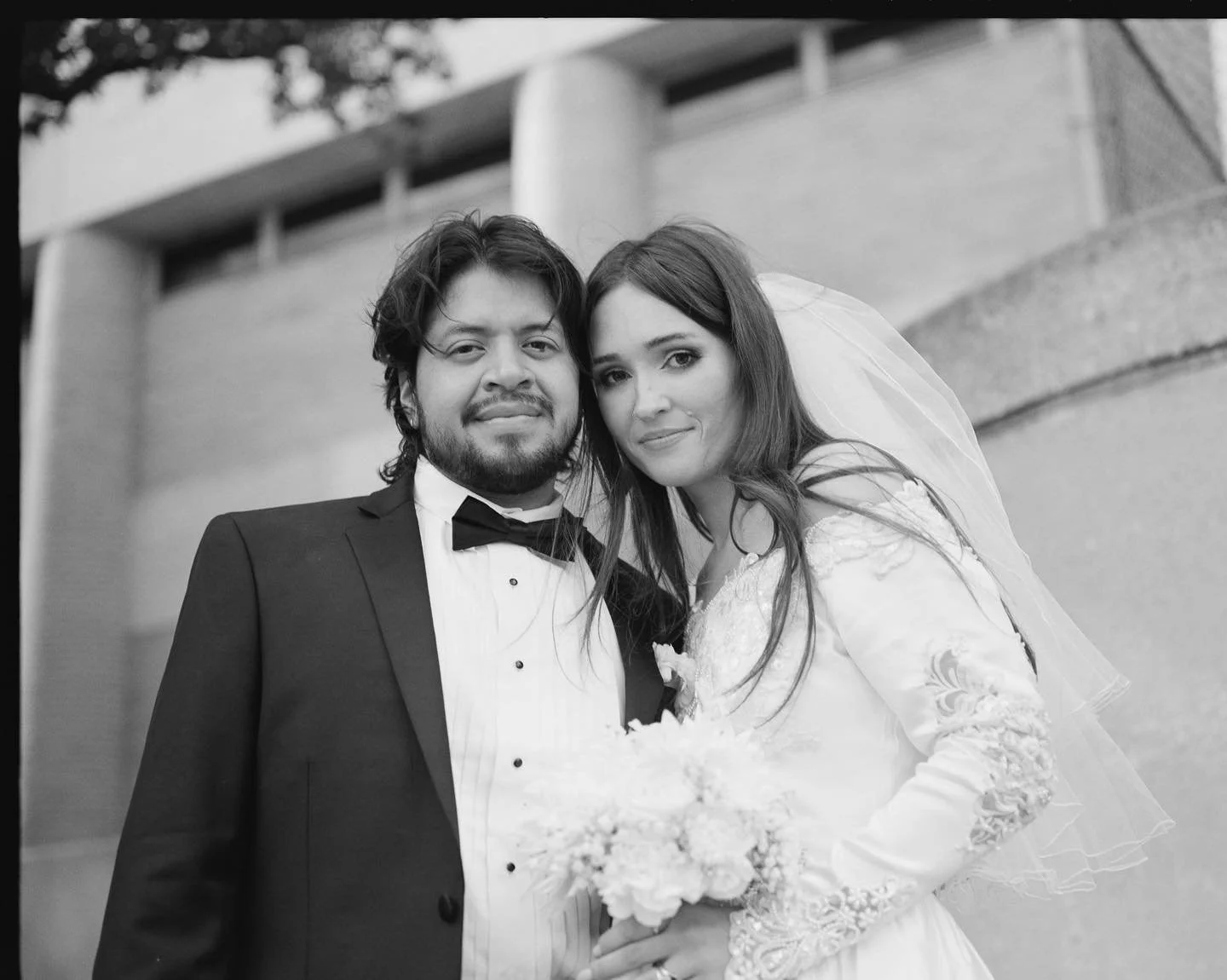 Adair + Chris after their elopement in Houston. 🖤She wore her mother&rsquo;s wedding dress, which she had altered!
. 
.
.
.
.
.
.
.
#austinelopementphotographer #austinintimatewedding #prospecthousewedding #hotelsaintceciliawedding #hotelmagdalenawe