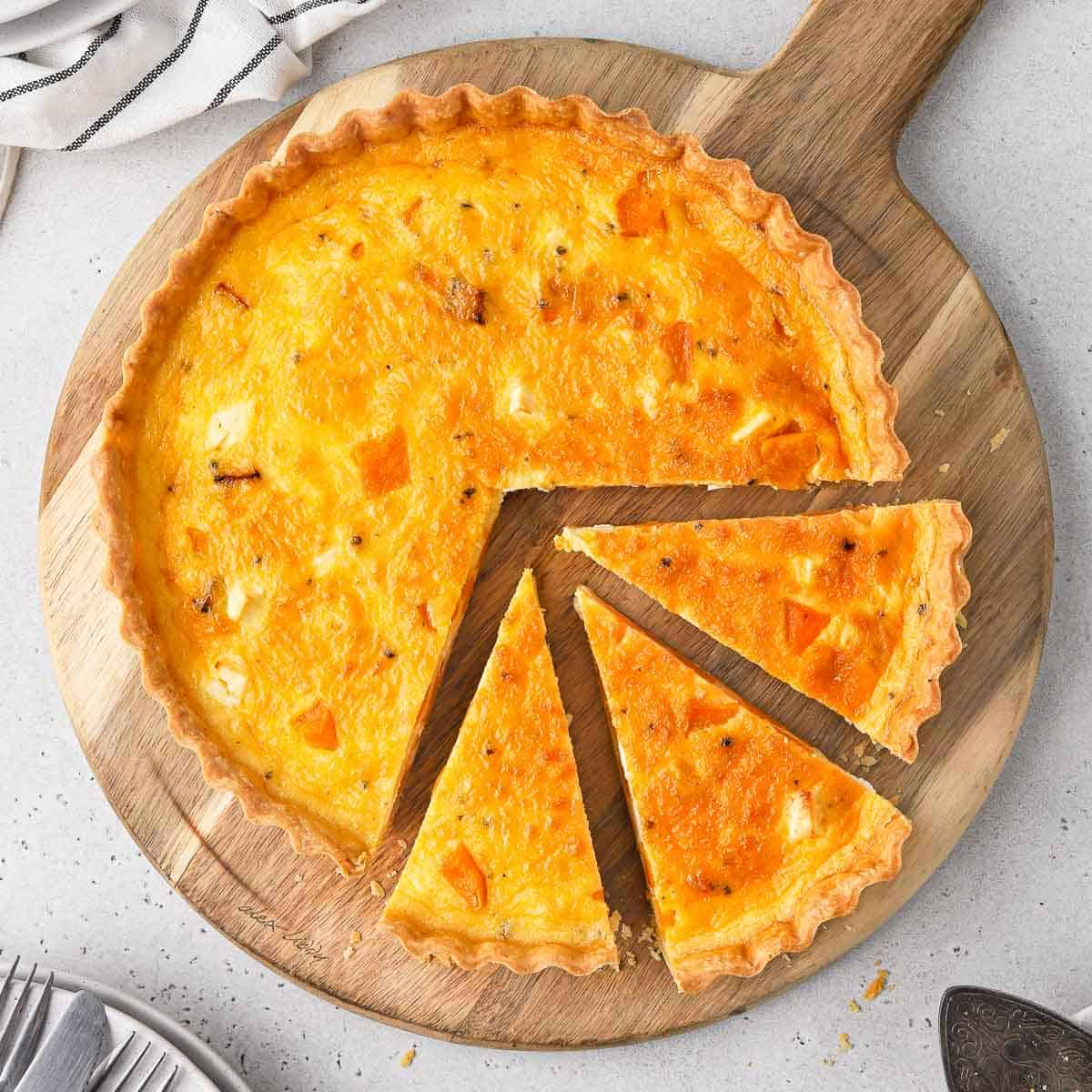 Pumpkin & Feta Family Quiche