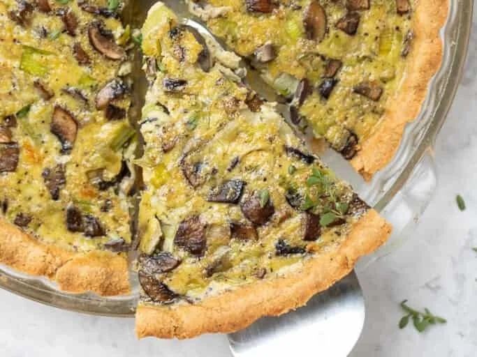 Leek & Mushroom Family Quiche