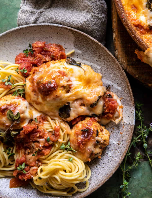 Baked Cheesy Italian Chicken Meatballs