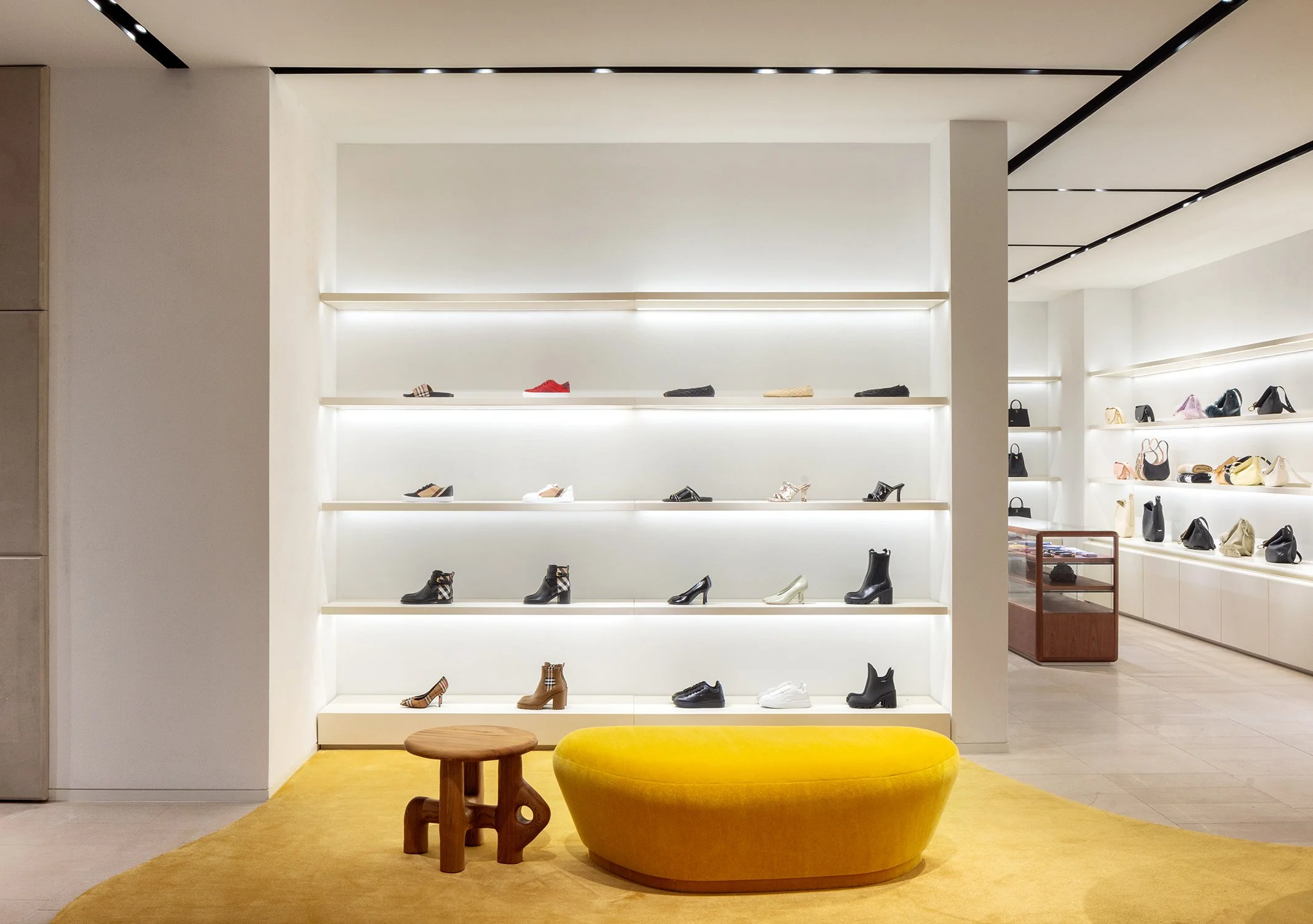 new design of the Burberry store at the Roosevelt Field retail store on long island