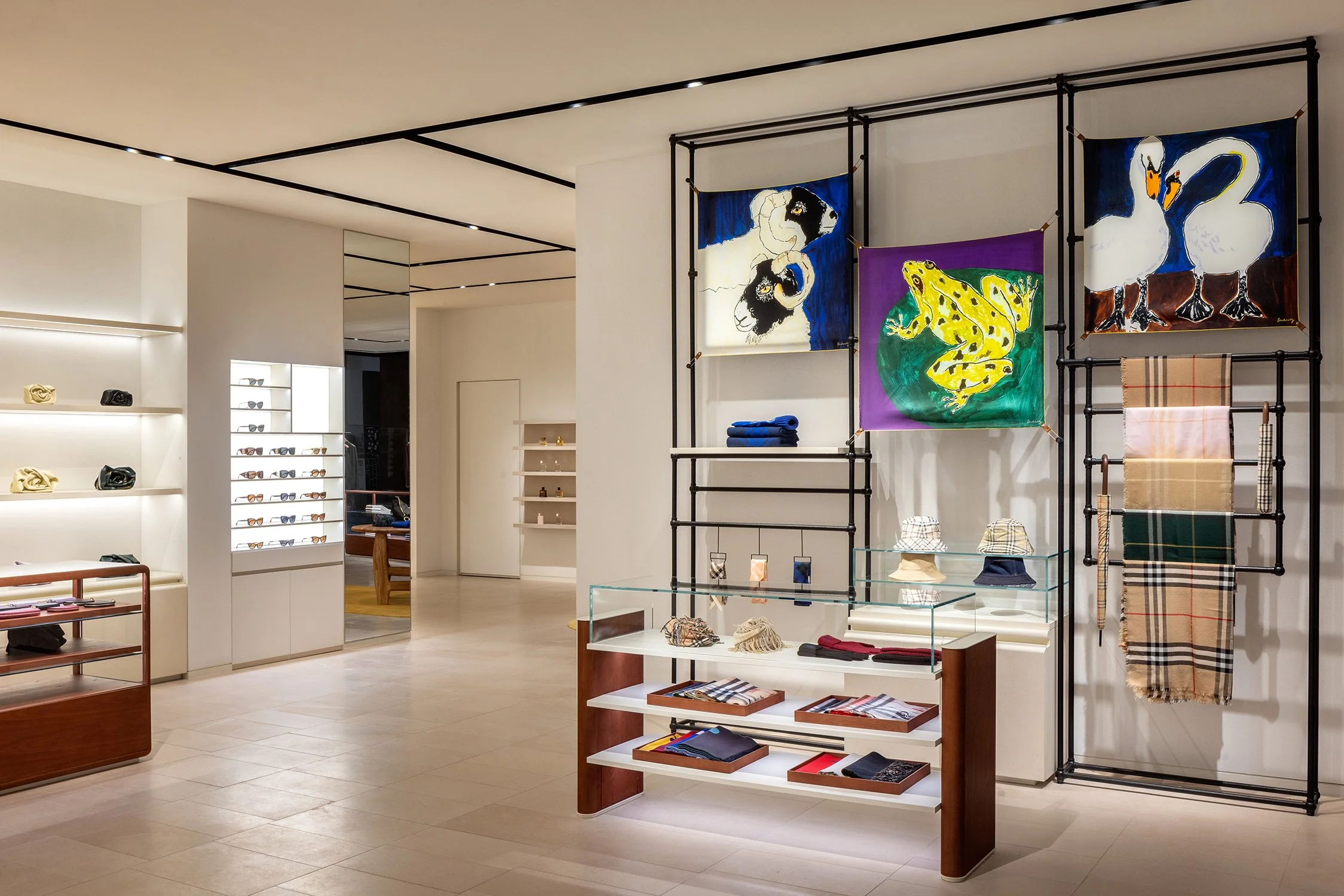 new design of the Burberry store at the Roosevelt Field retail store on long island