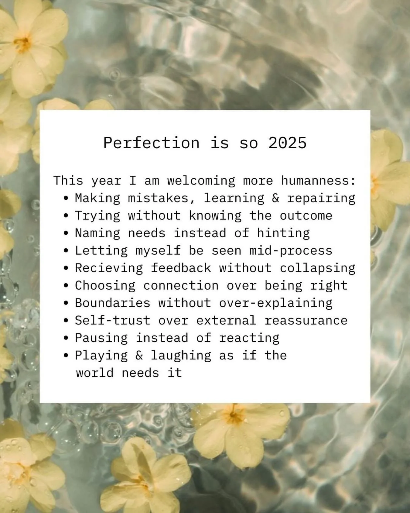 Perfection is boring!!!! What about being human?

Love Bronte.