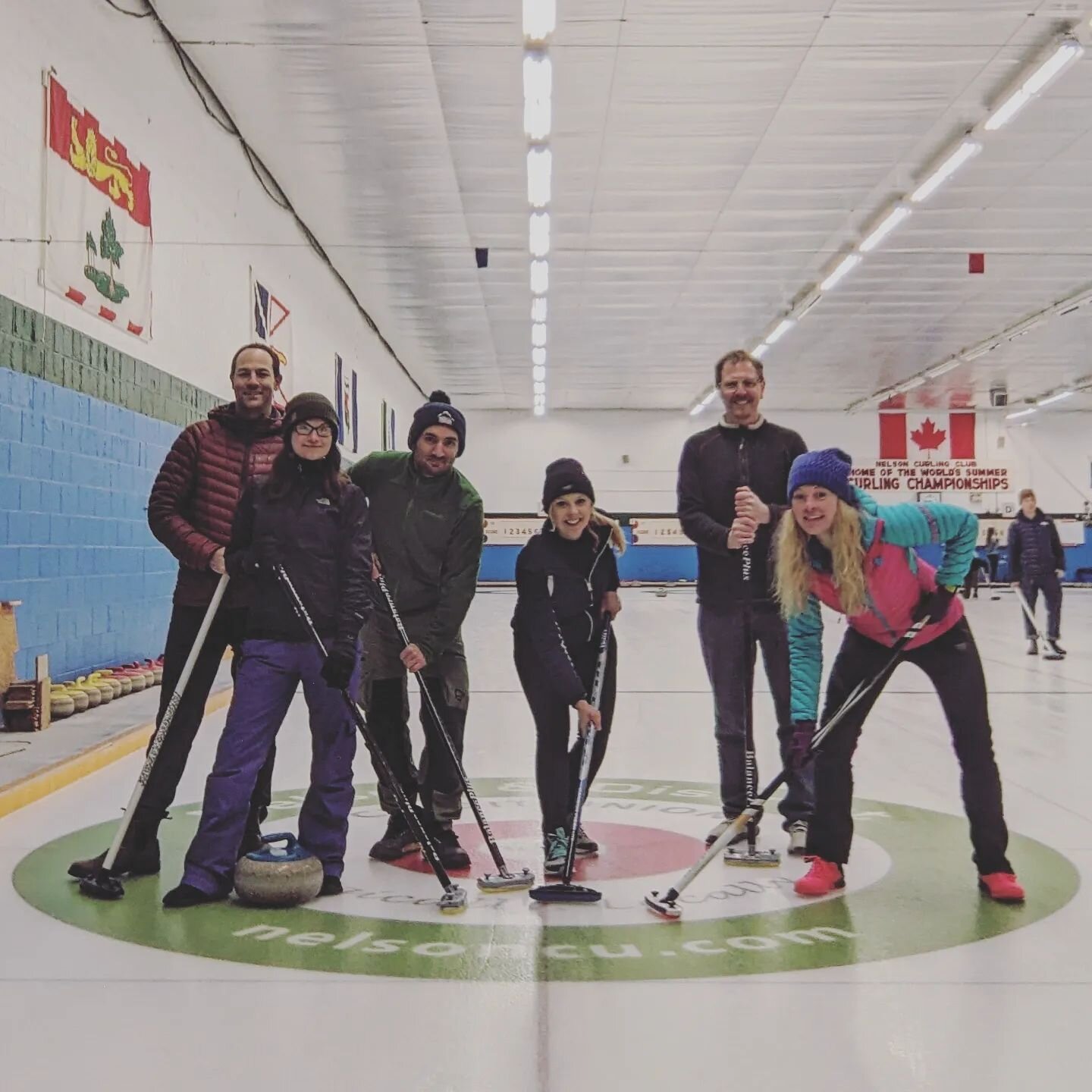 Great curling night with the team. Definitely room for some technique improvements, but overall we fell like naturals.
@nelsoncurling 
#curling 
#movethebroom 
#afterwork