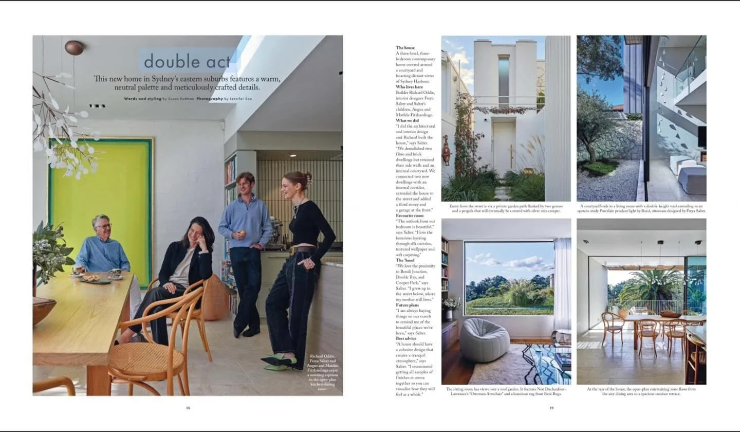 Thank you @sundaylifeau

Words and styling Susan Redman (@dontcrushmyvelvet ) 
Photography @jennifersoophotography 

https://www.smh.com.au/lifestyle/life-and-relationships/this-impressive-home-in-sydney-s-eastern-suburbs-was-once-two-rundown-dwellin