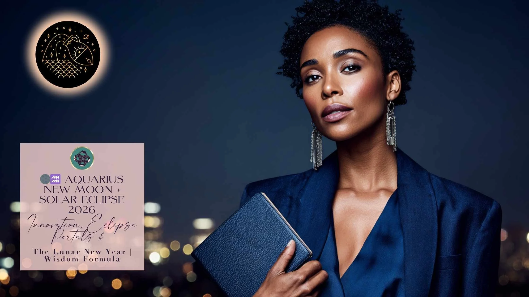 🌑♒️ AQUARIUS NEW MOON + SOLAR ECLIPSE 2026: INNOVATION, ECLIPSE PORTALS &amp; LUNAR NEW YEAR | LUNAR WISDOM FORMULA