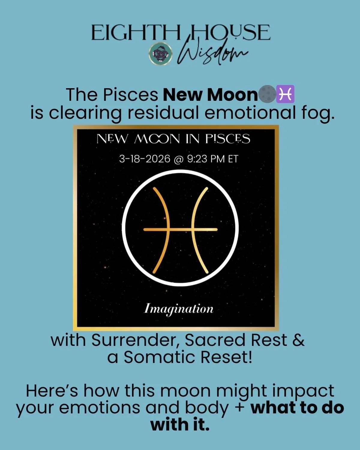 𝐓𝐡𝐢𝐬 𝐏𝐢𝐬𝐜𝐞𝐬 𝐍𝐞𝐰 𝐌𝐨𝐨𝐧 𝐢𝐬𝐧'𝐭 𝐚𝐬𝐤𝐢𝐧𝐠 𝐲𝐨𝐮 𝐭𝐨 𝐟𝐢𝐠𝐮𝐫𝐞 𝐢𝐭 𝐨𝐮𝐭. 𝐈𝐭'𝐬 𝐚𝐬𝐤𝐢𝐧𝐠 𝐲𝐨𝐮 𝐭𝐨 𝐟𝐢𝐧𝐚𝐥𝐥𝐲 𝐥𝐞𝐭 𝐠𝐨. 🌑♓️⁣
⁣
If your body is asking for more than your schedule allows &mdash; that's not resis