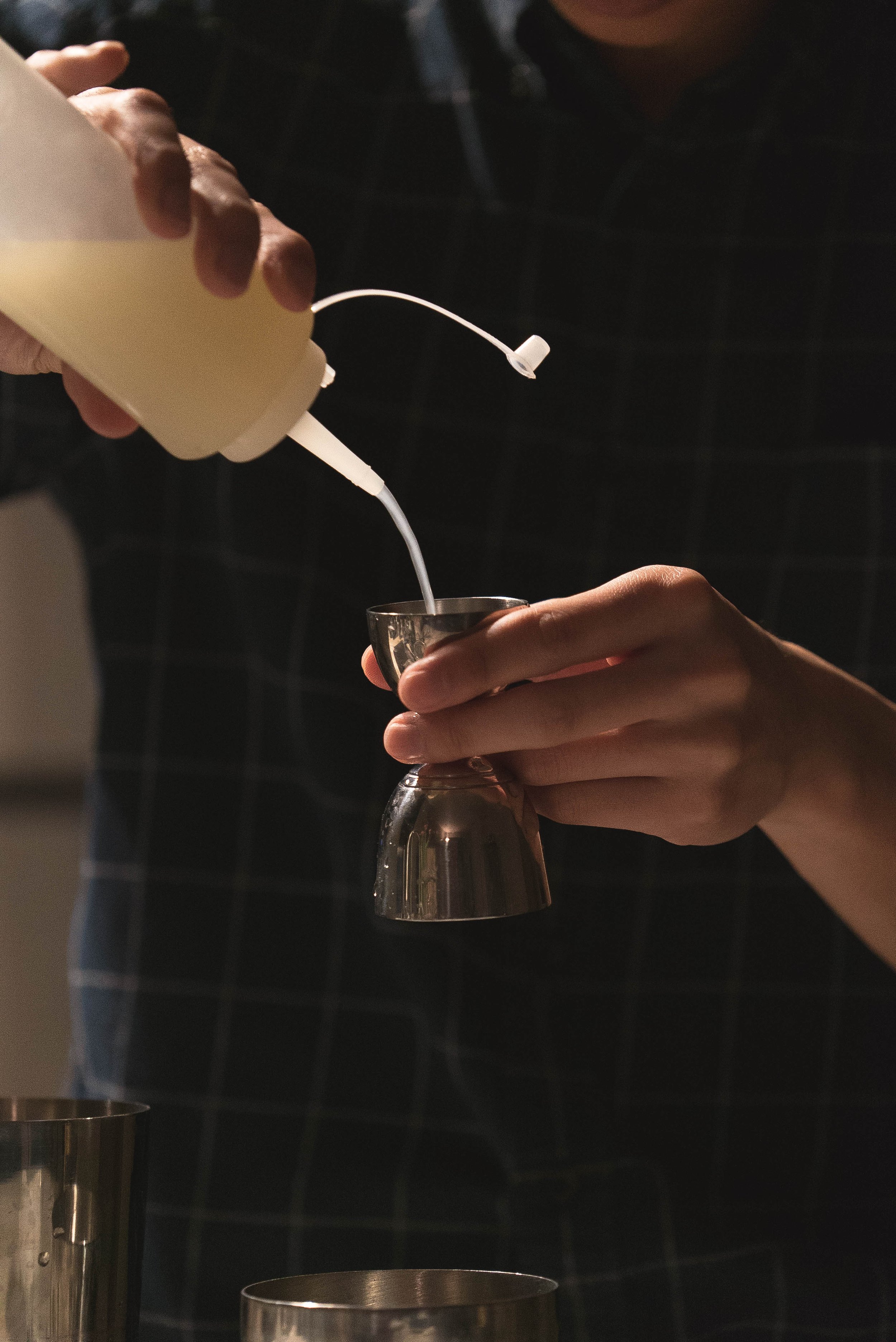 pouring lime juice