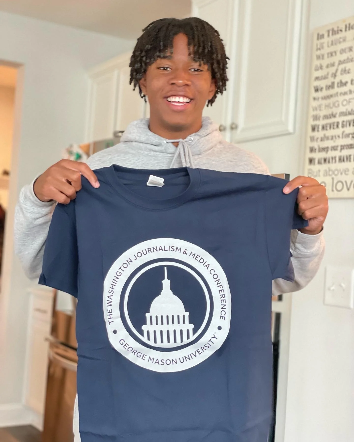 E participating in the Washington Journalism Camp at George Mason University in Virginia.