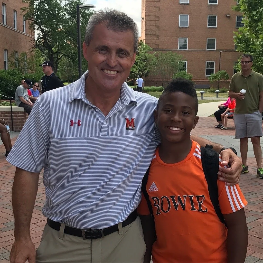 E with legendary UMD College soccer coach Sasho Cirovski in 2016 