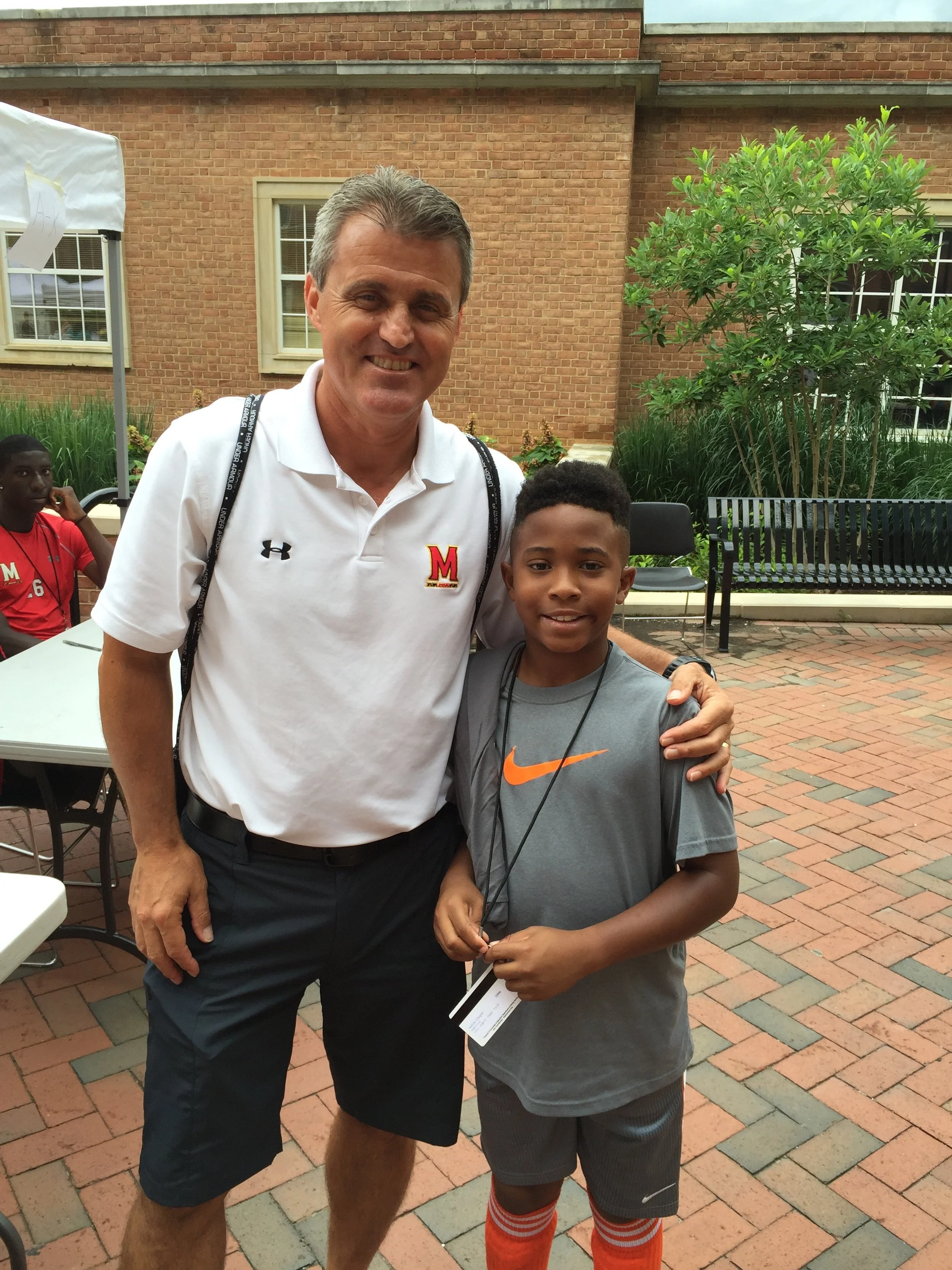 E with legendary UMD College soccer coach Sasho Cirovski in 2017 