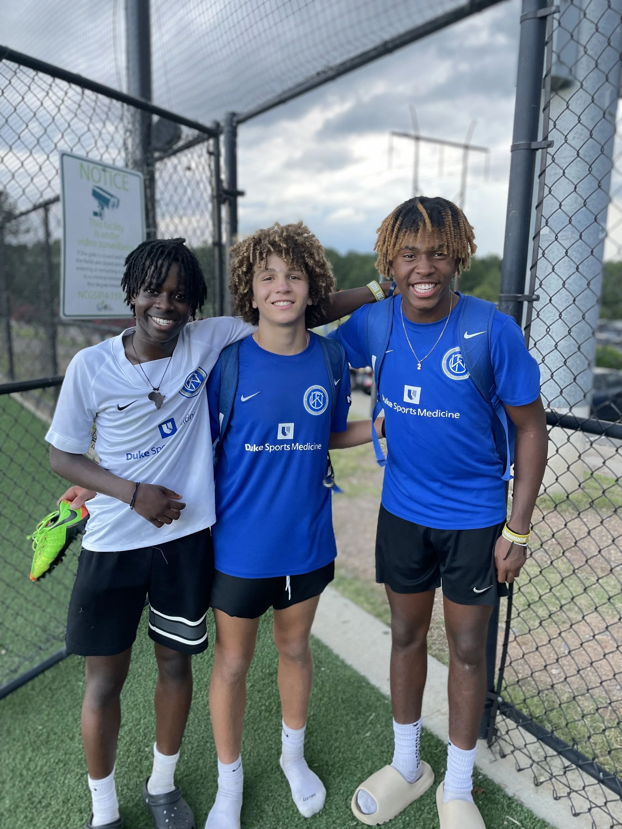 Ellington and his teammates from Wake FC