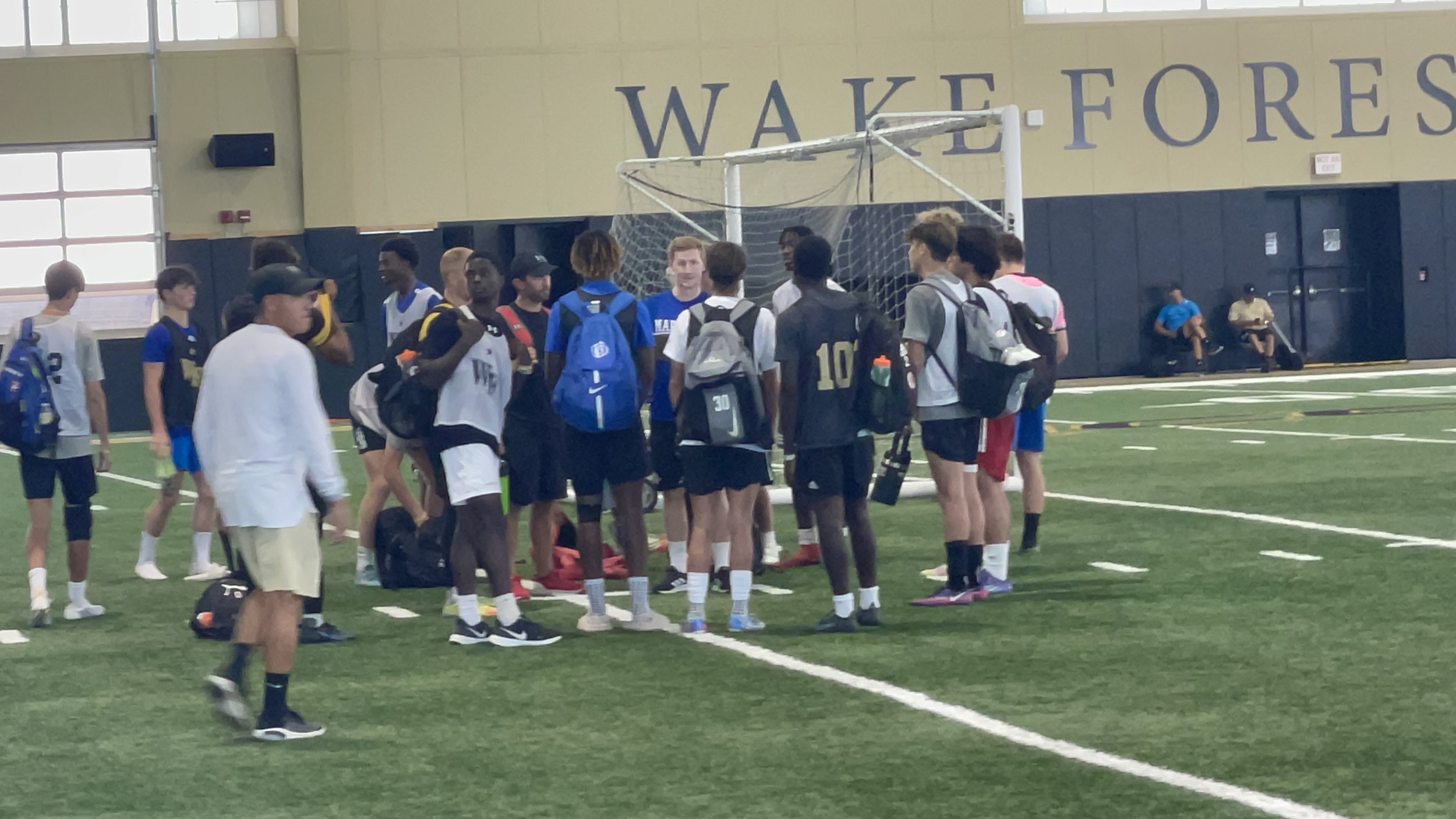 E on a visit to Wake Forest University