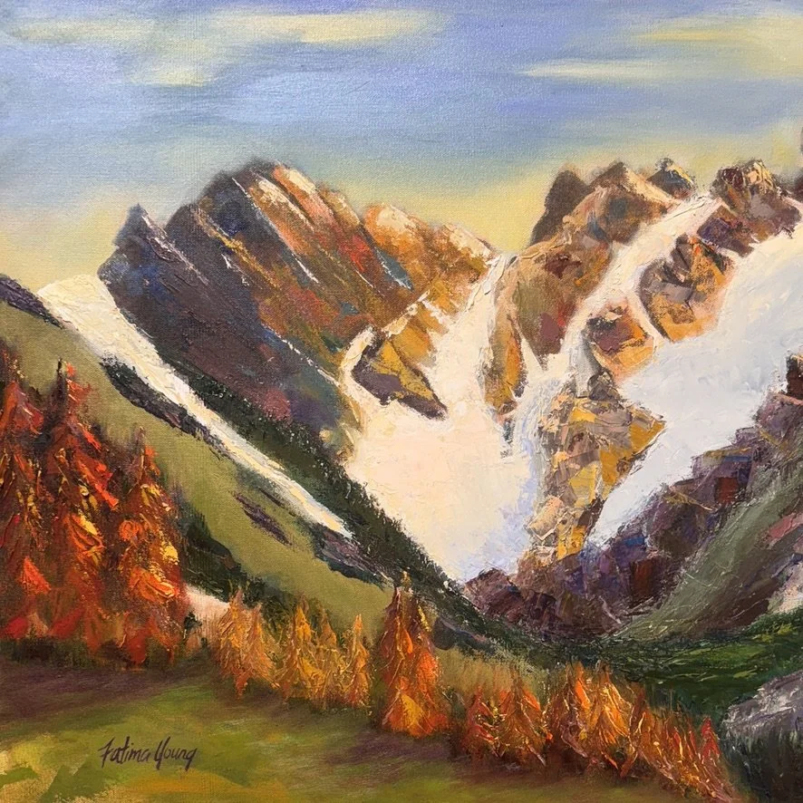 "HIKING THE GRANITE GIANTS"   24X30IN   $2200