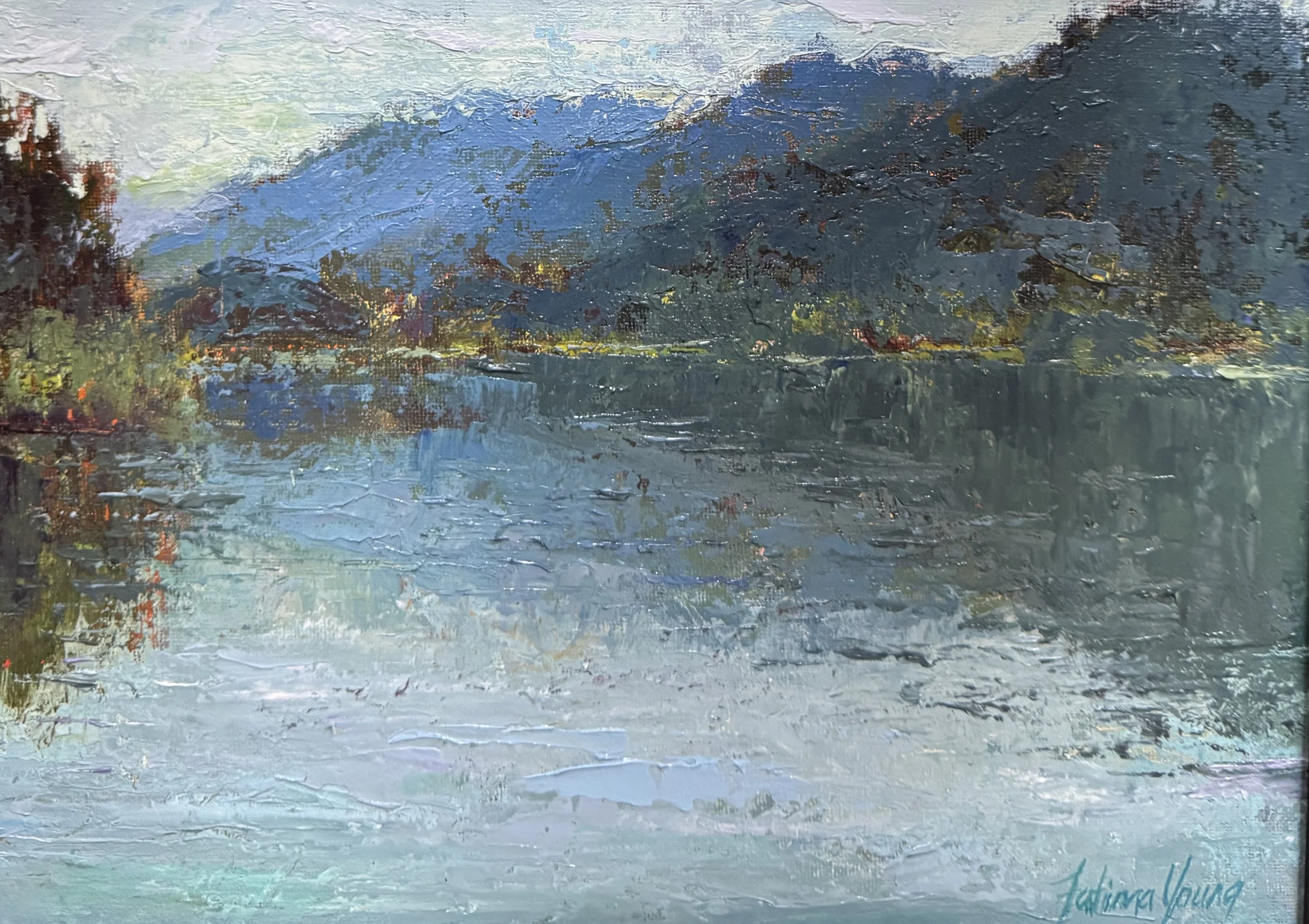 "LAKE CRESCENT CONVERGENCE"   9x12in $540