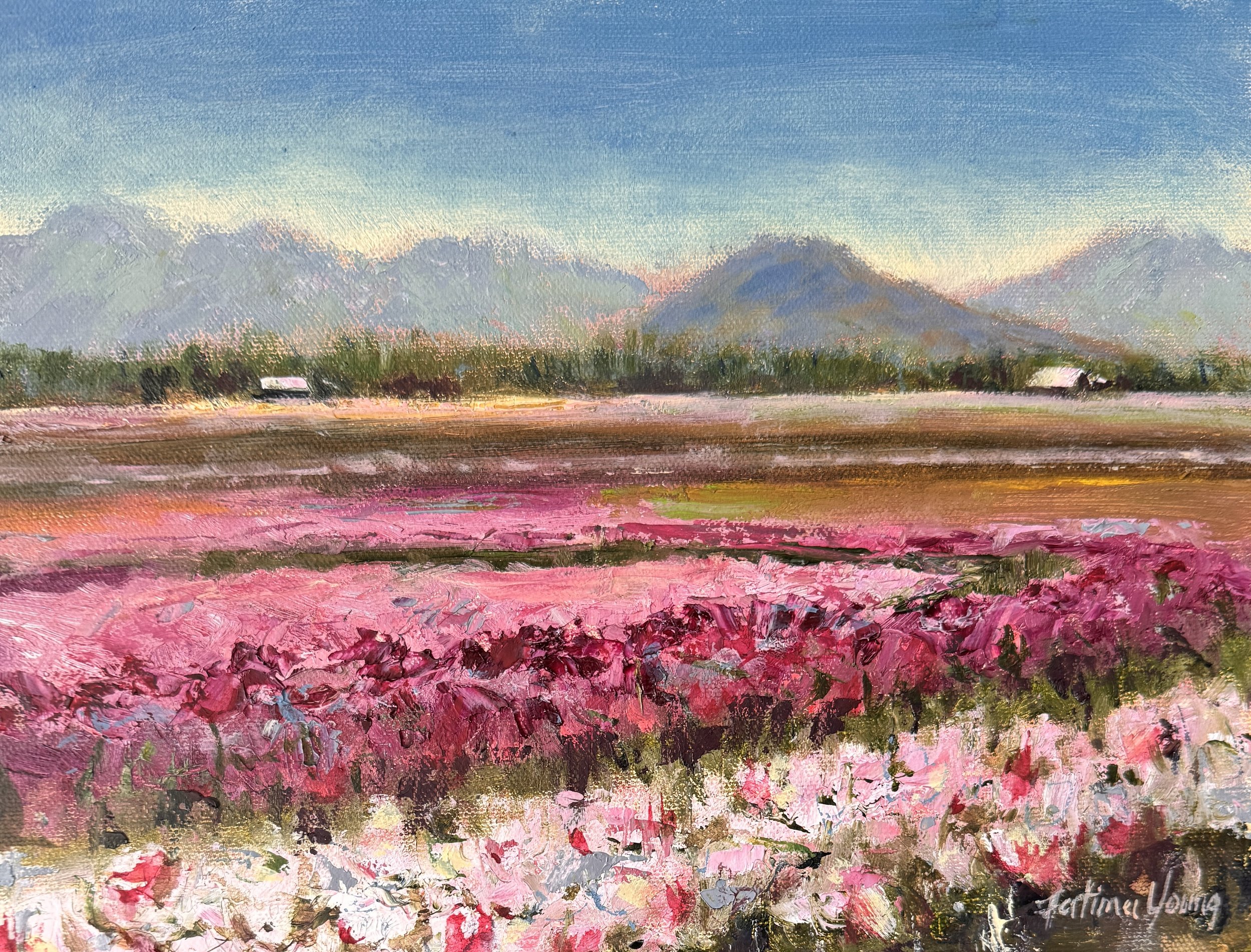 "FLOWER FILLED FEILDS"    9x12in    SOLD