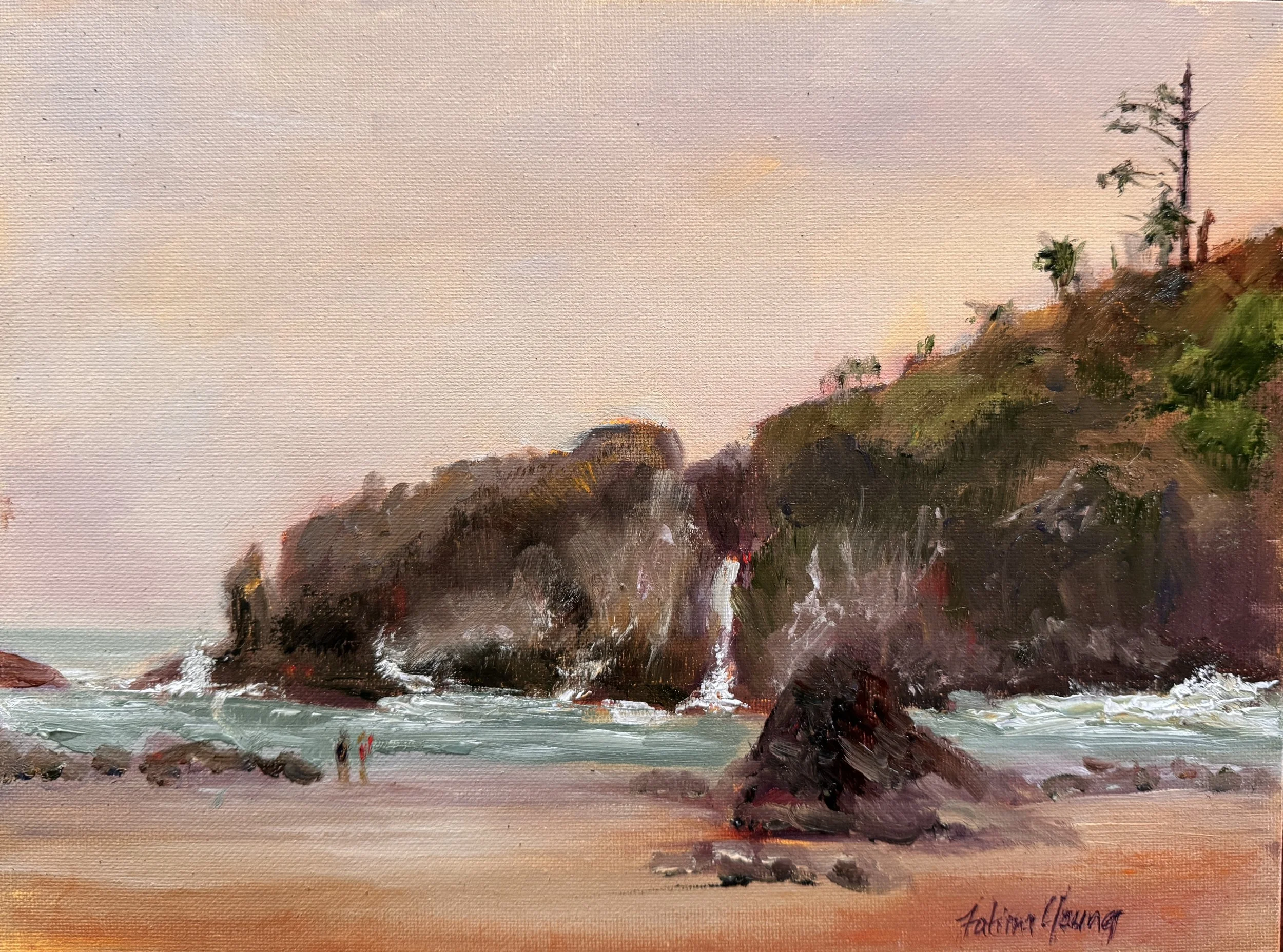 "CARVED BY THE SEA'  9x12in   SOLD