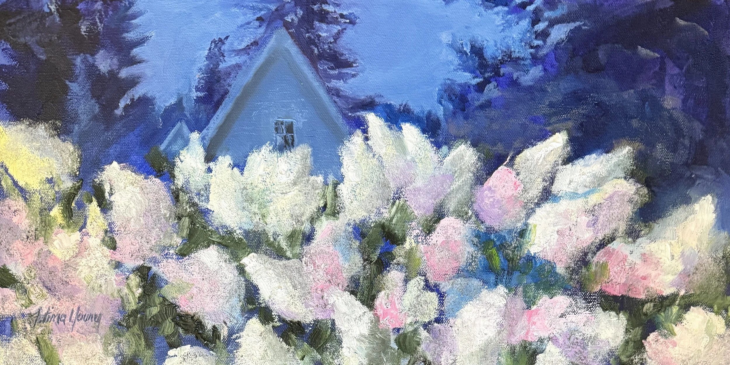 "IN THE HEADLIGHTS"   10x20   Oil   $800