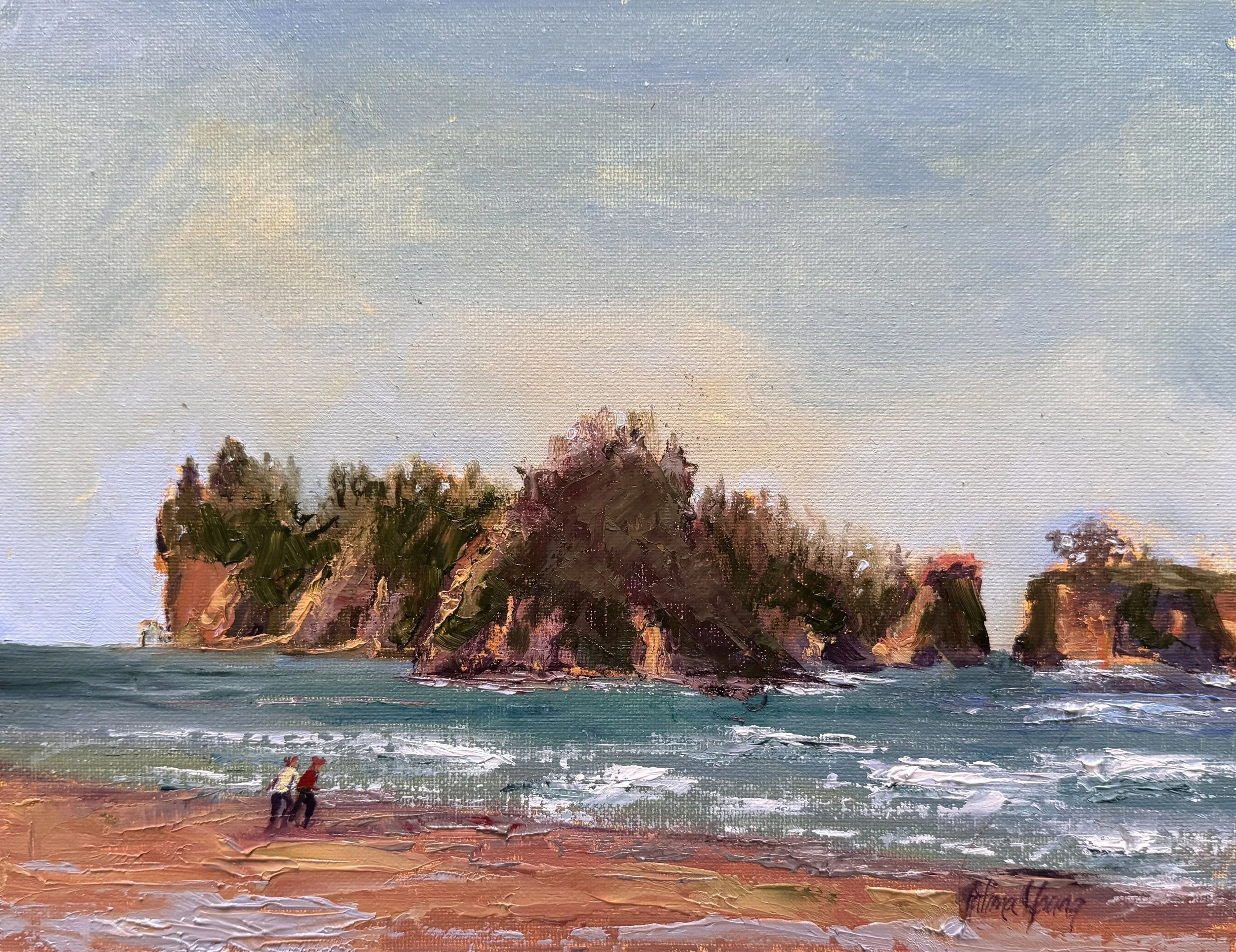 "SEA STACKS"   9x12in   Sold