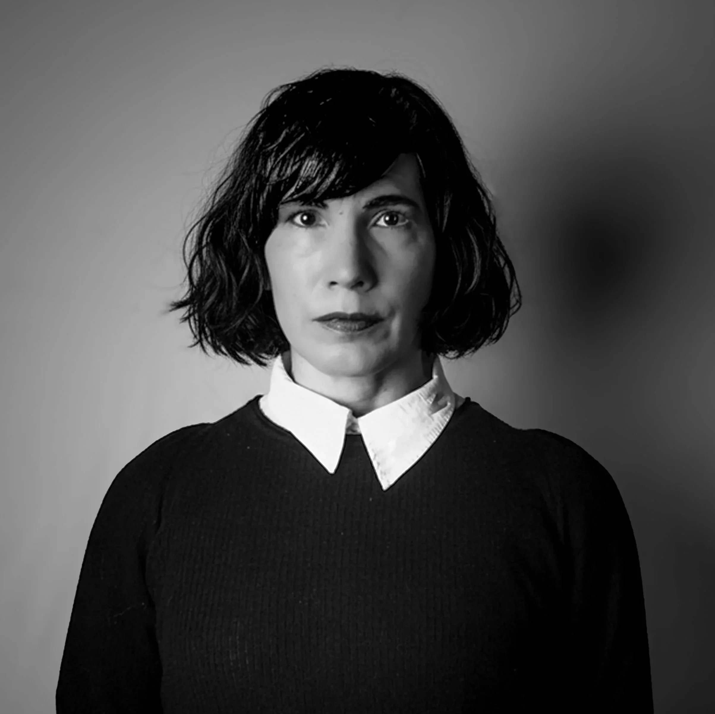 Studio Self-Portrait with lopsided collar. 2026.