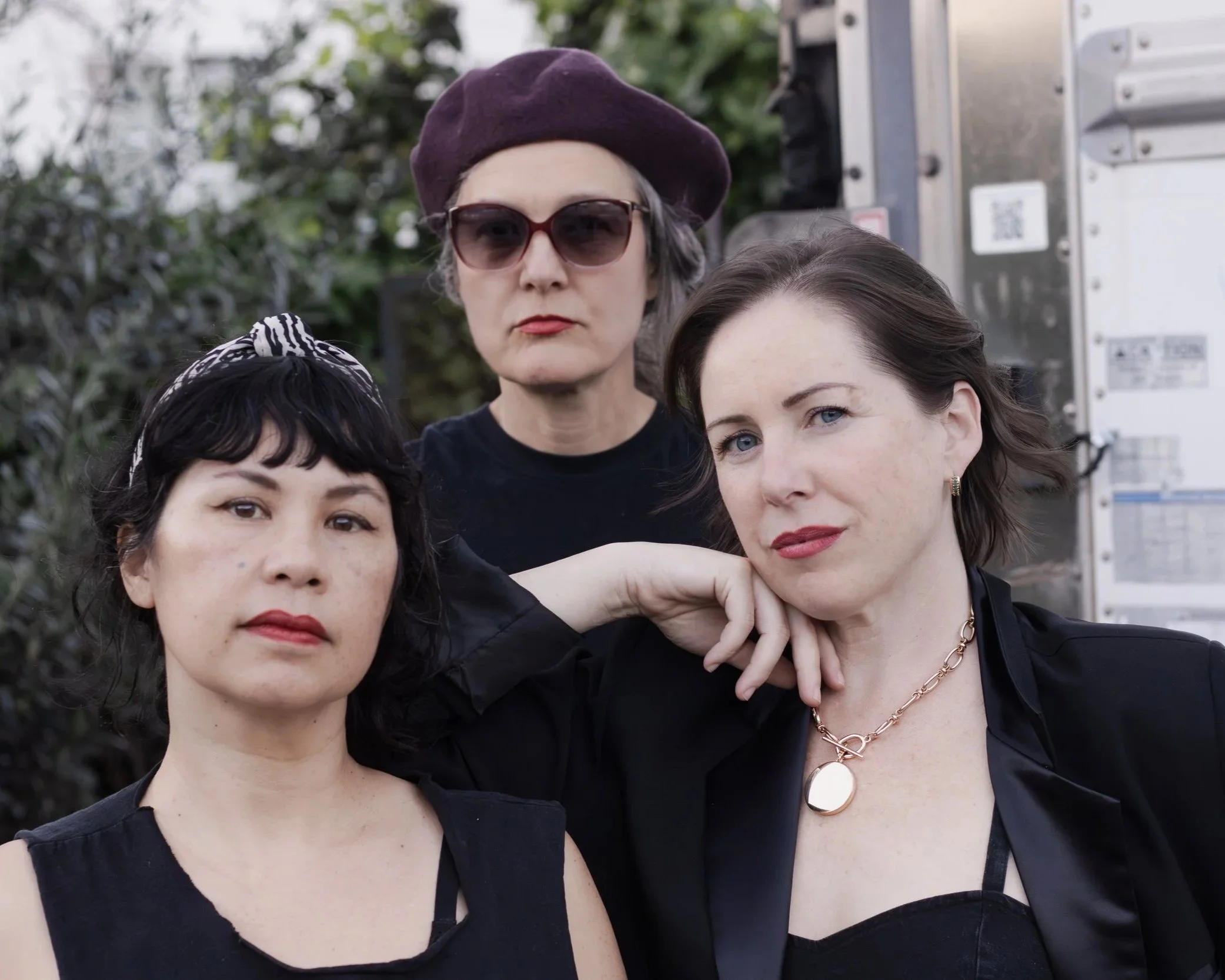 A La Ta Ta (L-R: Kim, Wendy, Abbey). Mission District parking lot. 
March 2026.
