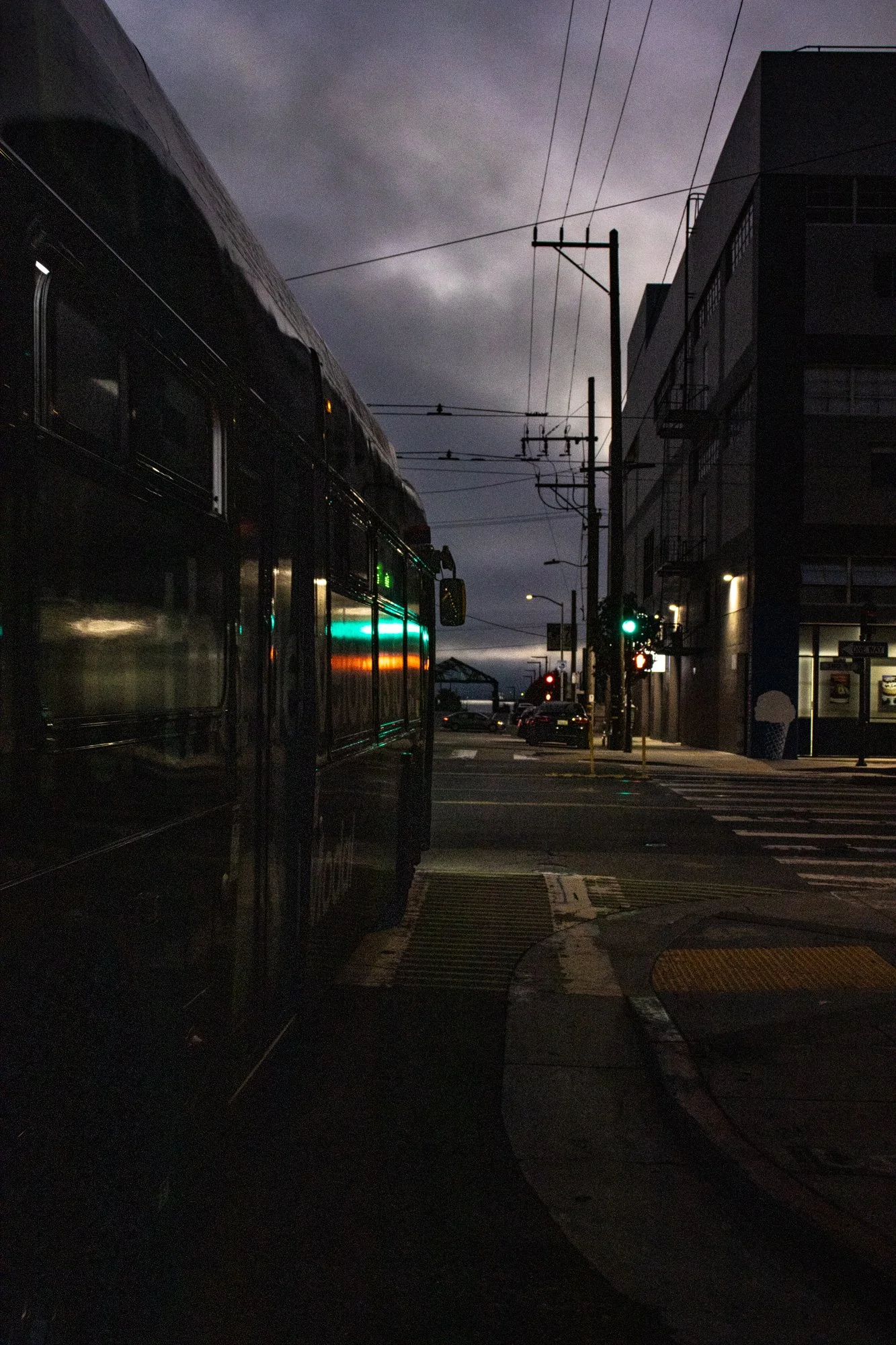 #9 arrives. 22nd Street at 3rd.  
From 'Doors Are Opening' project, in progress. October 2026.