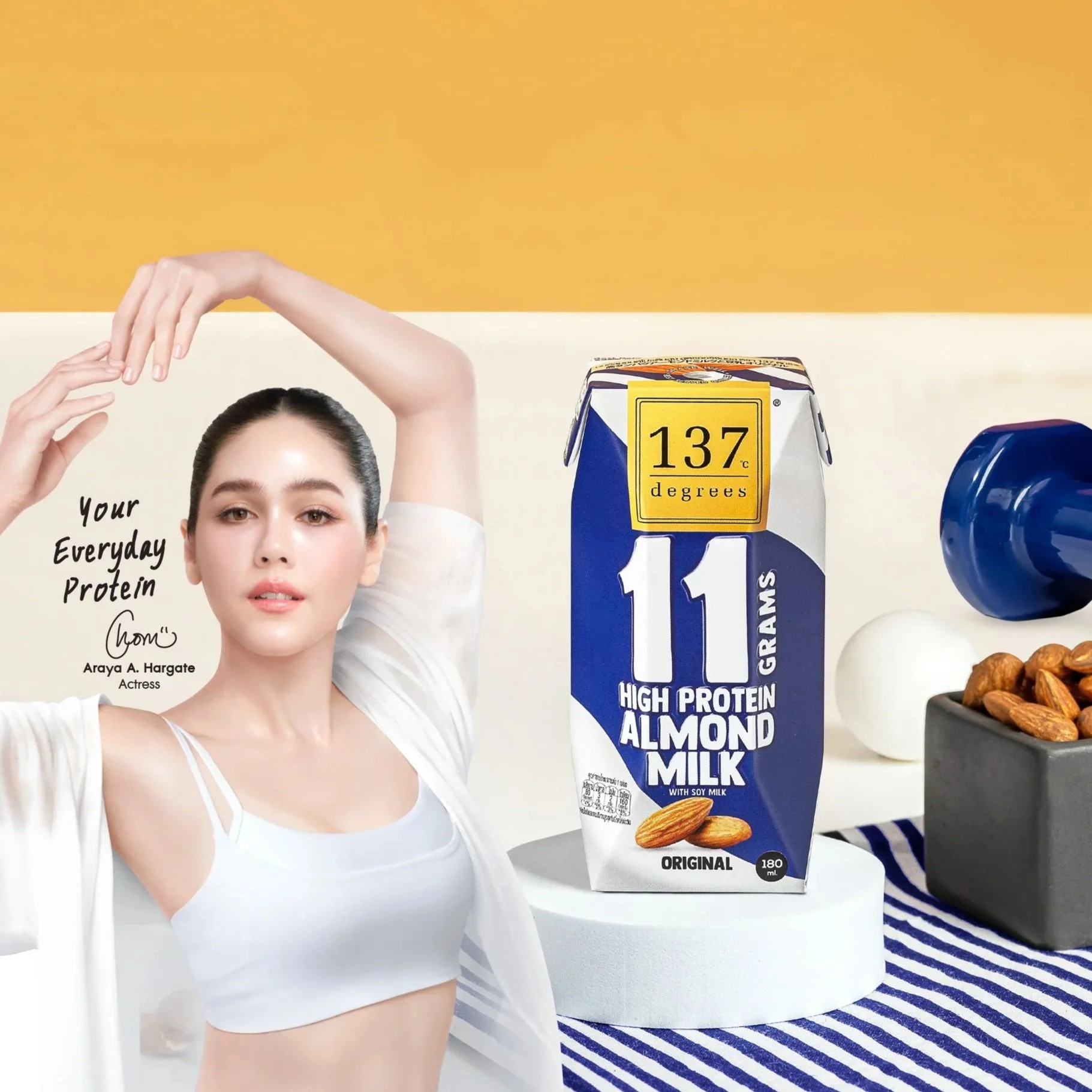 137 Degrees® High Protein Almond Milk Original 180 ml