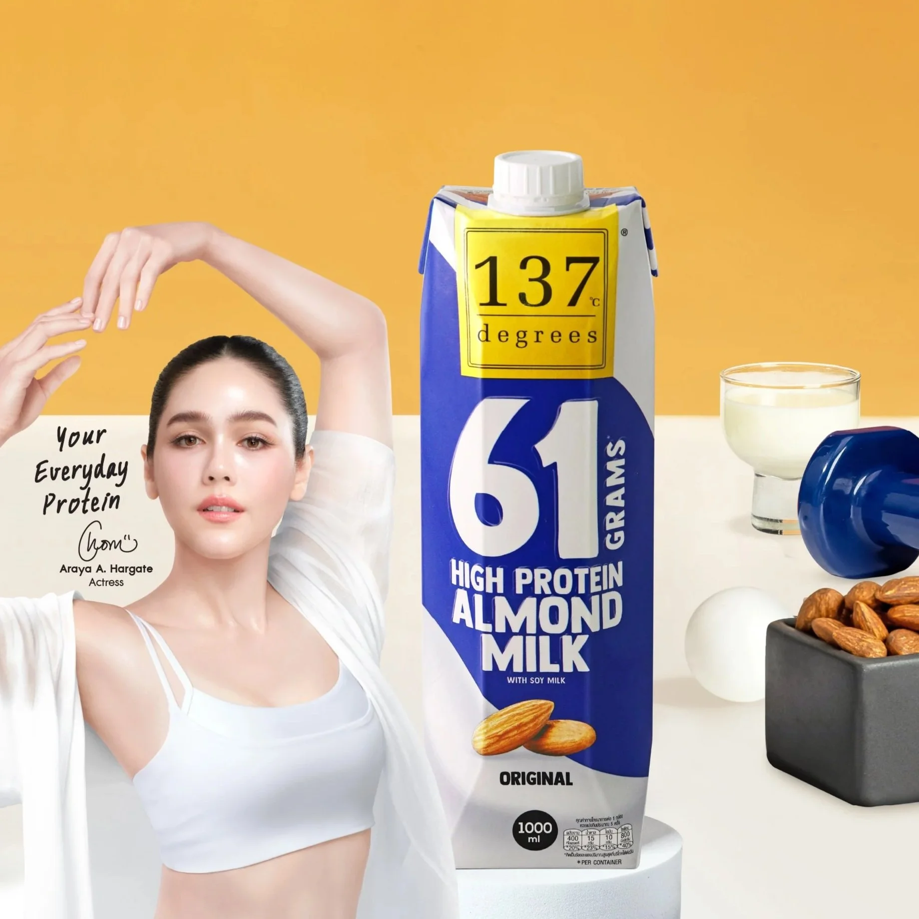 137 Degrees® 61 Grams High Protein Almond Milk Original 1000 ml