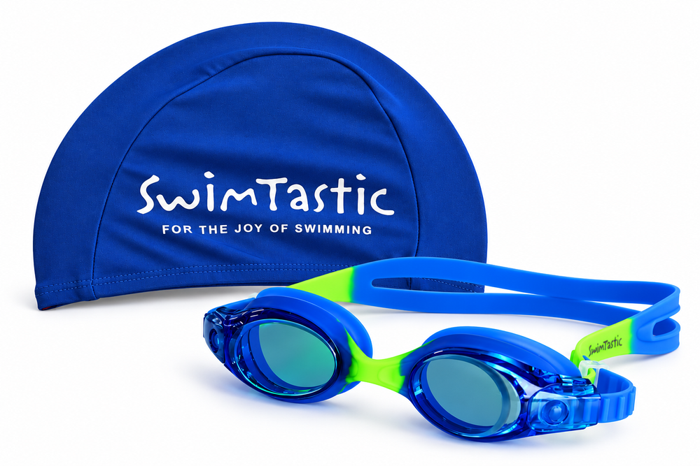 SwimTastic cap and goggles bundle