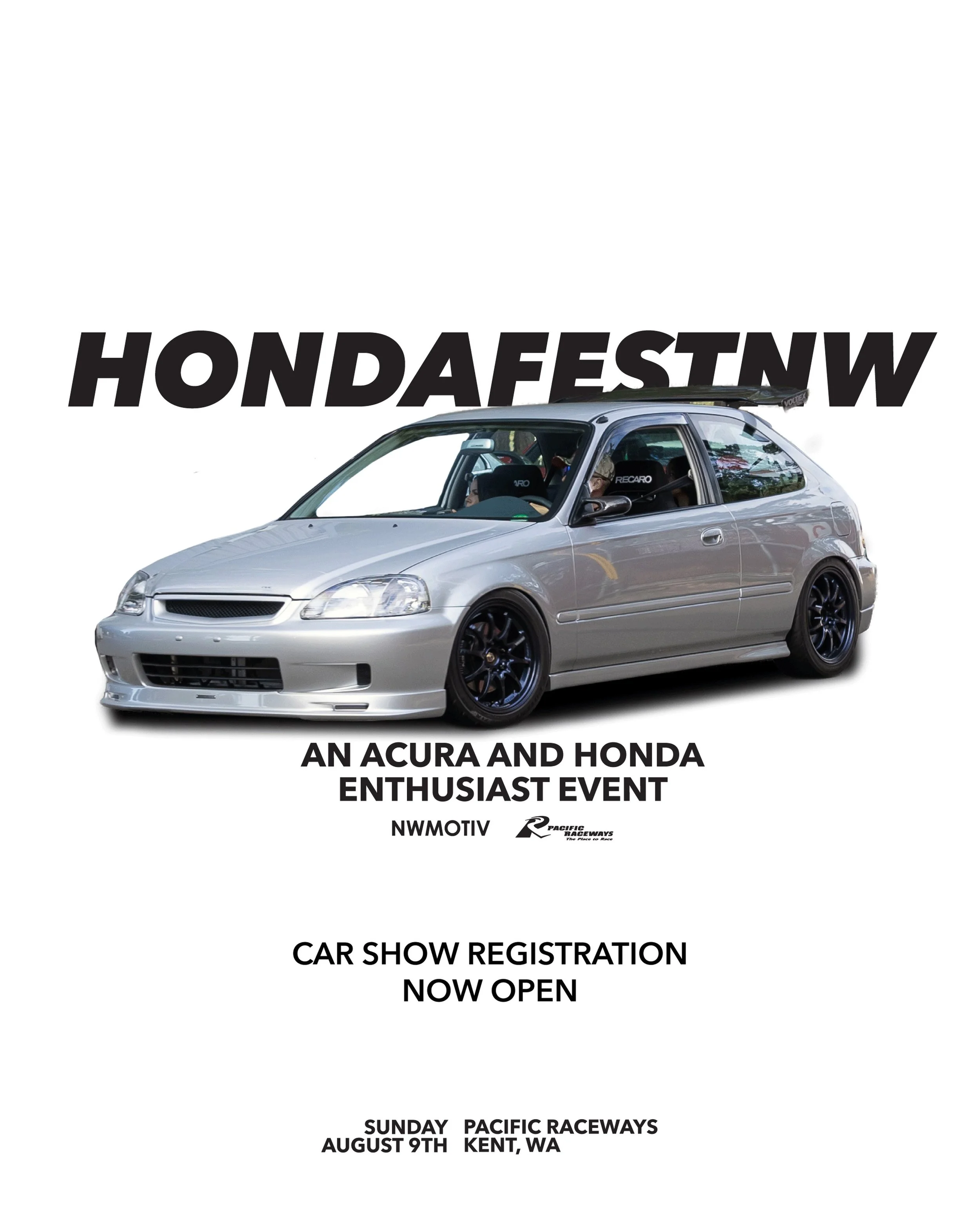 Car show registration for HondafestNW 2026 is now open. 

Secure your spot in the show. 

Click the link in our bio!